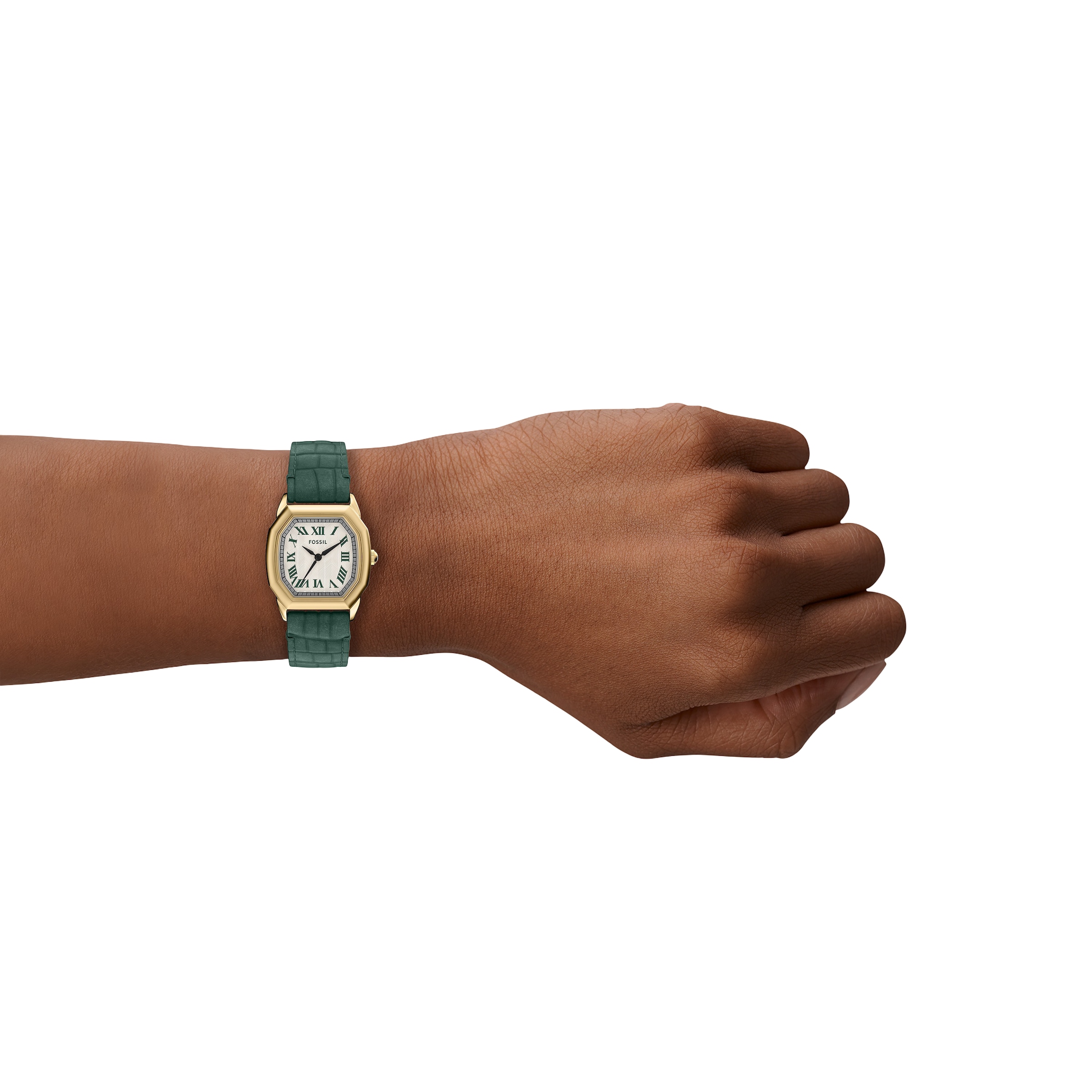 Fossil Quarzuhr »HARLOW« Armbanduhr, Damenuhr, Lederarmband, analog