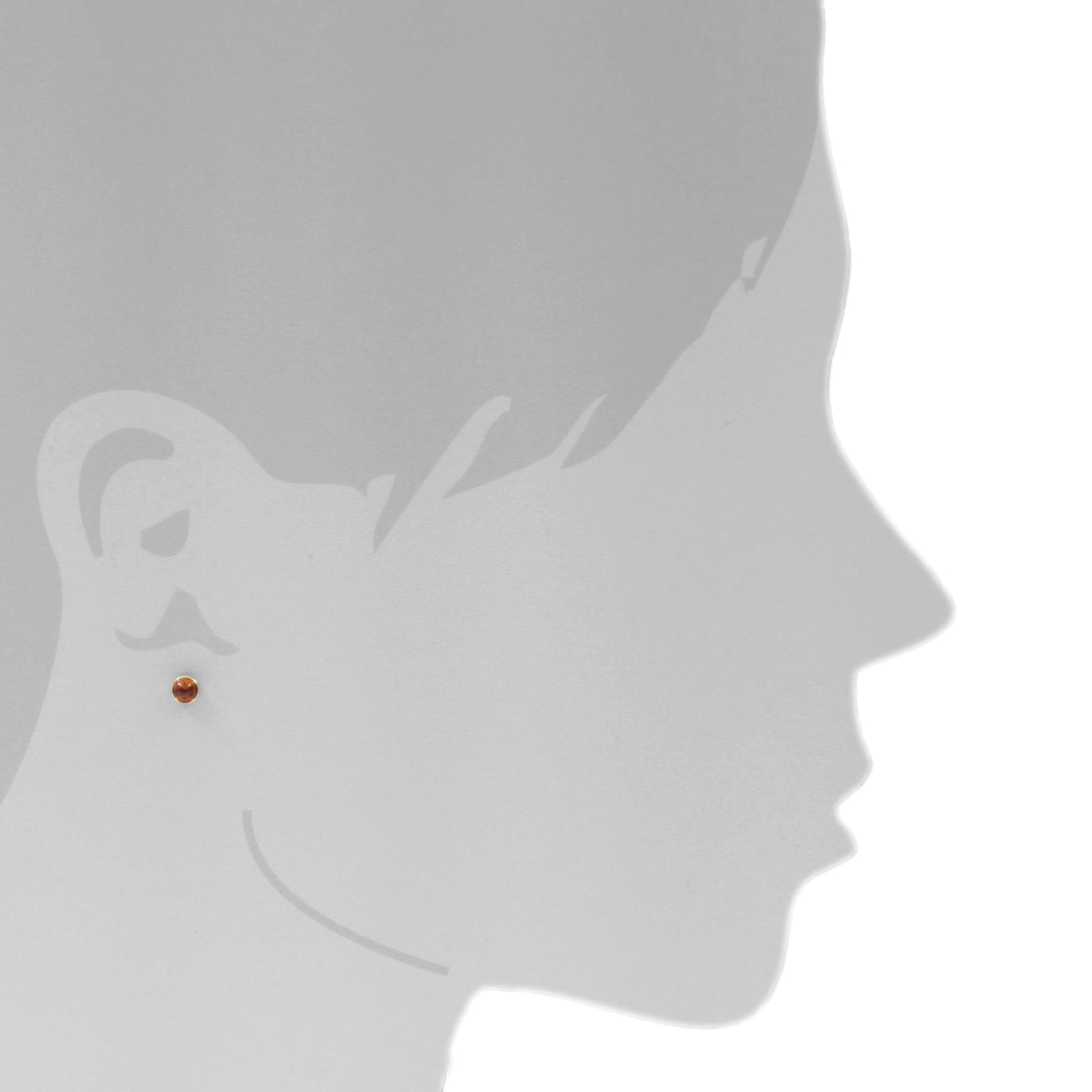 OSTSEE-SCHMUCK Paar Ohrstecker »- Classic 4 mm - Gold 333/000 - Bernstein«