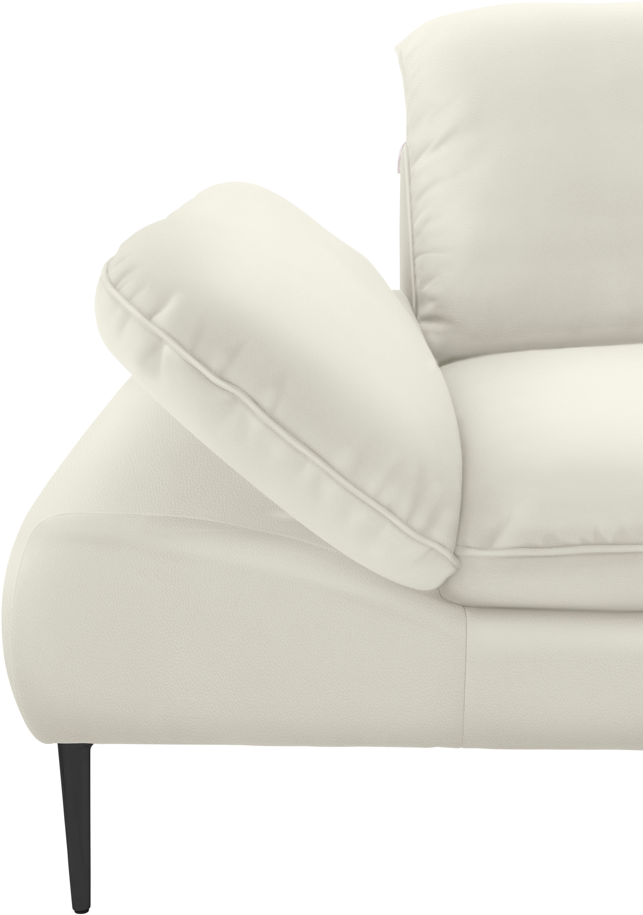 W.SCHILLIG Ecksofa »enjoy&MORE, Designsofa, elegant und bequem, L-Form«, Sitztiefenverstellung, Füße schwarz pulverbeschichtet, Breite 310 cm