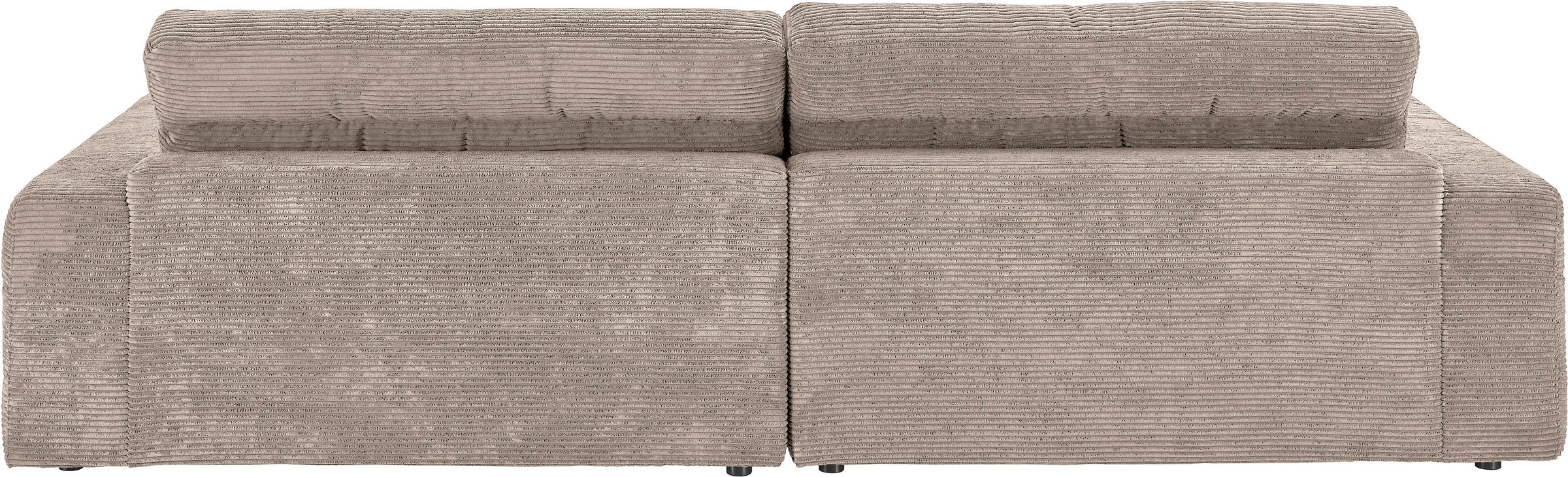 3C Candy Ecksofa »Stripes Mega-Sofa, bequem und komfortabel, L-Form«, Lose Rückenkissen, mit feiner Quersteppung, Cord-Bezug