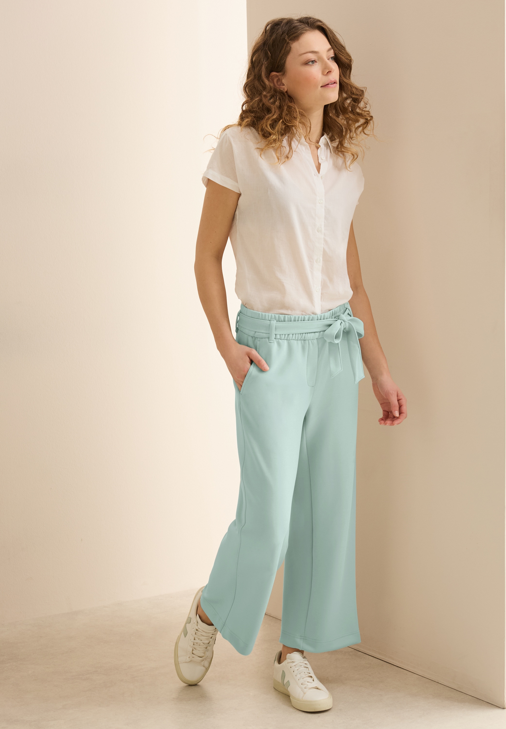 Cecil Stoffhose »Style Neele«, mit Bindegürtel und elastischem Bund