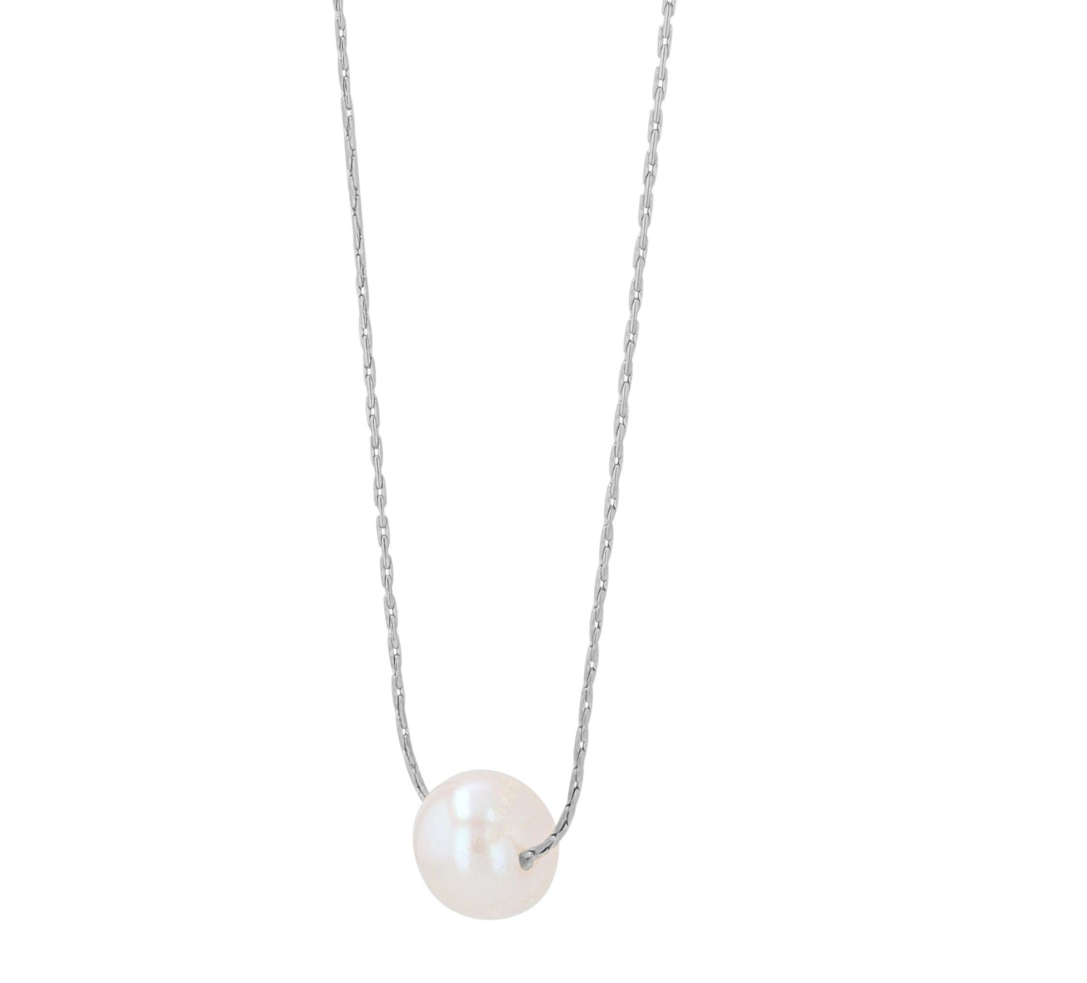 Adelia´s Gliederkette »Damen Halskette aus Edelstahl mit Perle 43+5«
