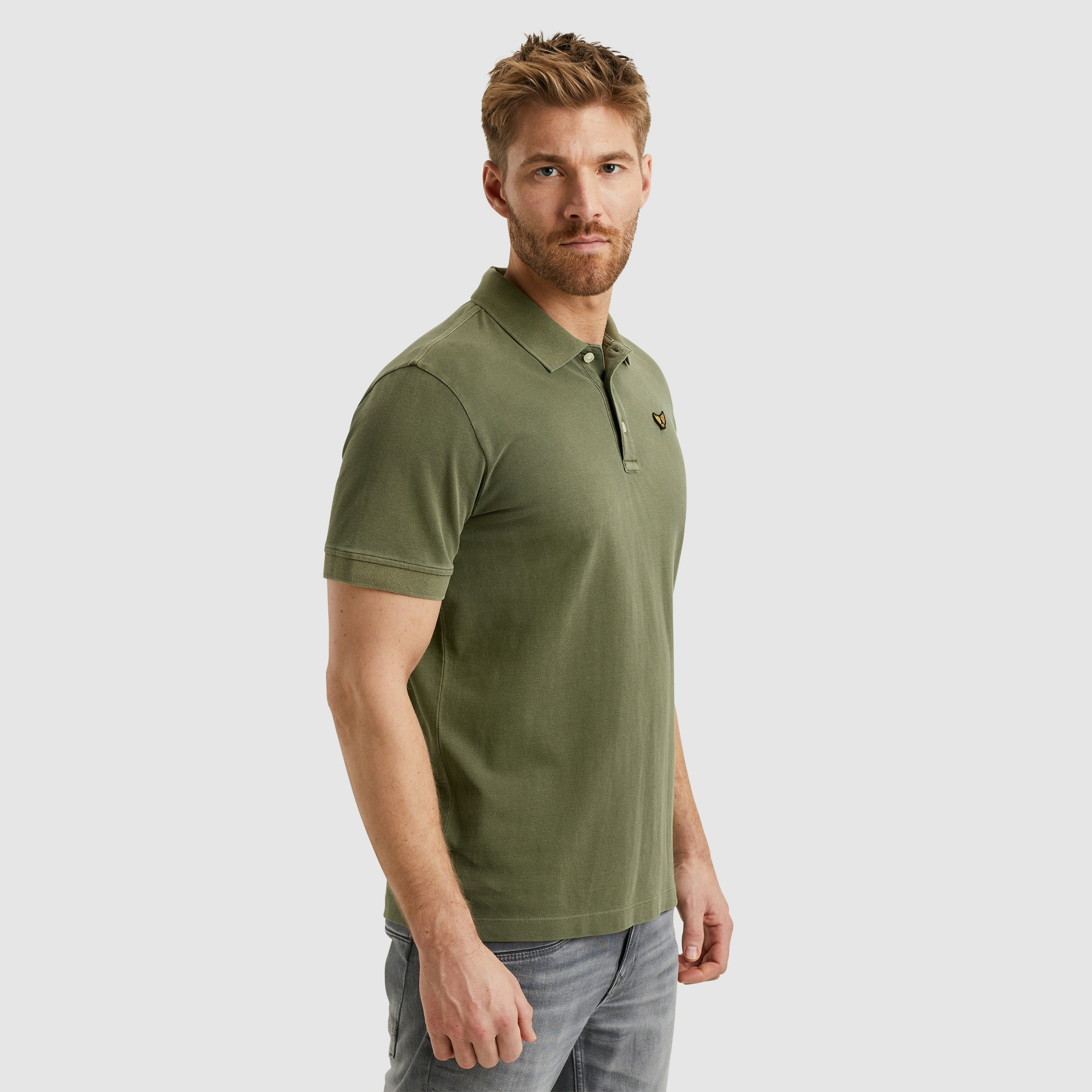 PME LEGEND Poloshirt »Short sleeve polo pique garment dye«, mit Logo Stickerei