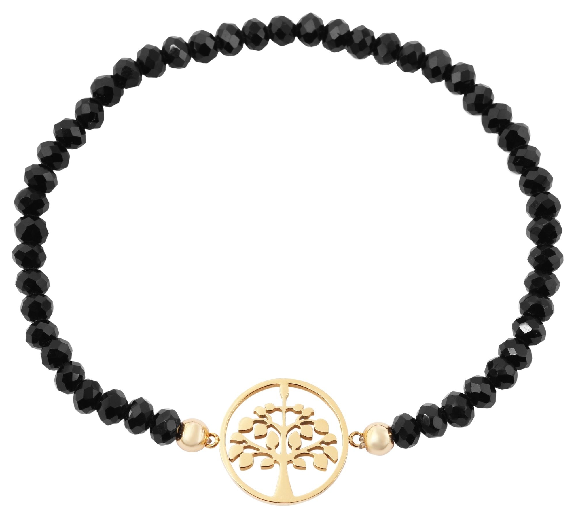 Adelia´s Armband »Damen Armband ¿ Kugelarmband Lebensbaum aus Edelstahl 17 cm«