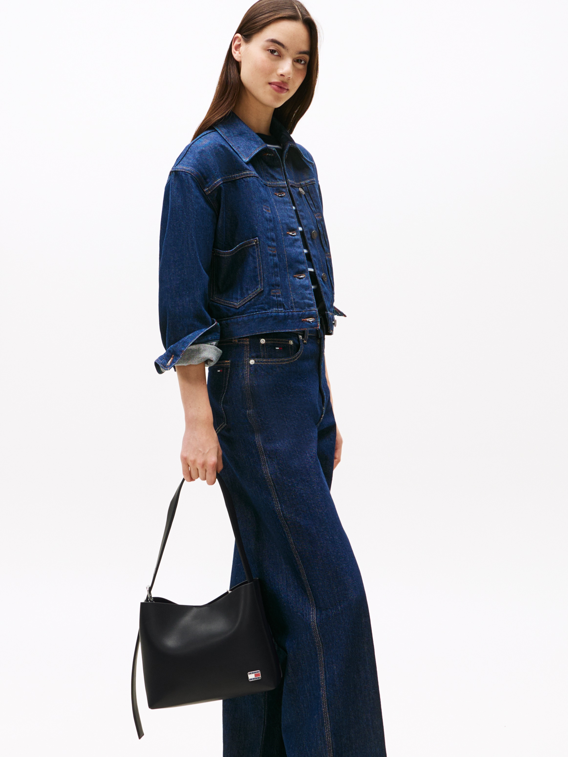 Tommy Jeans Hobo »TJW COOL HOBO BAG«, Damen Umhängetasche, Schultertasche mit Logoflaggen-Schmuckelement