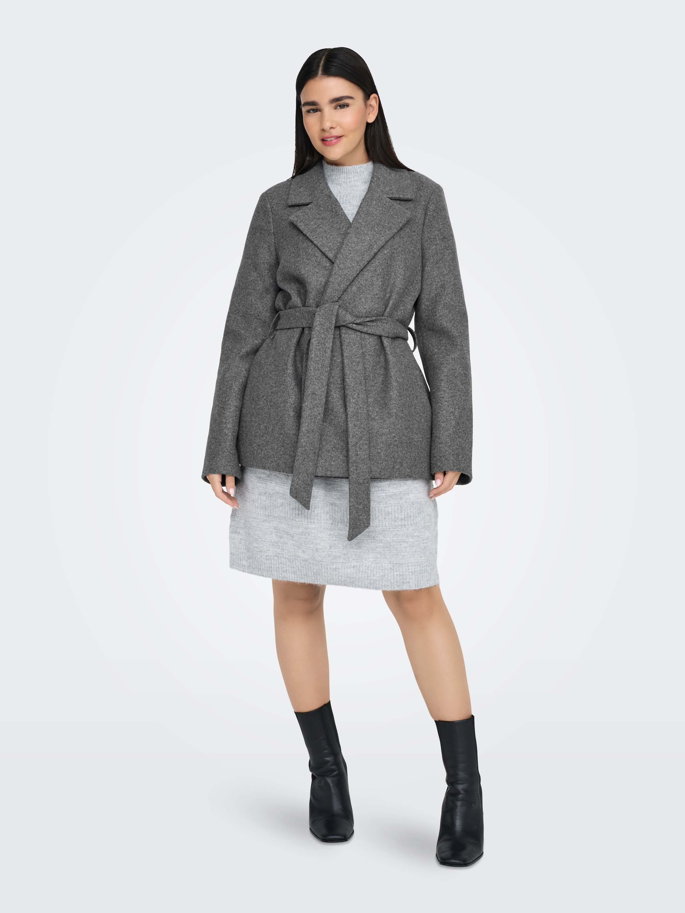 ONLY Kurzmantel »ONLALVILDA LIFE SHORT WRAP COAT OTW« Kunstfaser