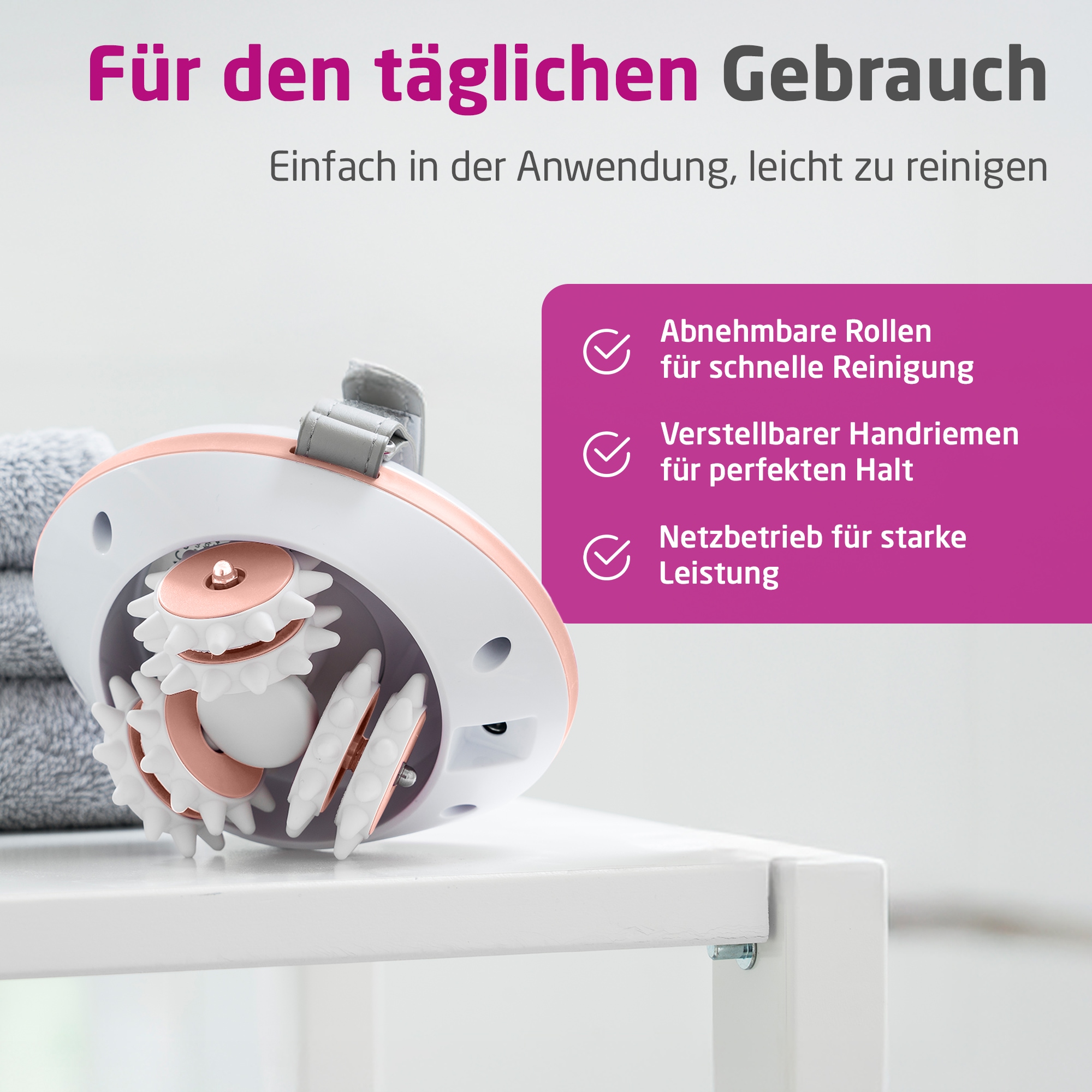 Medisana Massageroller »AC 860« Cellulite Massagegerät, Stimulation des Bindegewebe, 2 Intensitäten