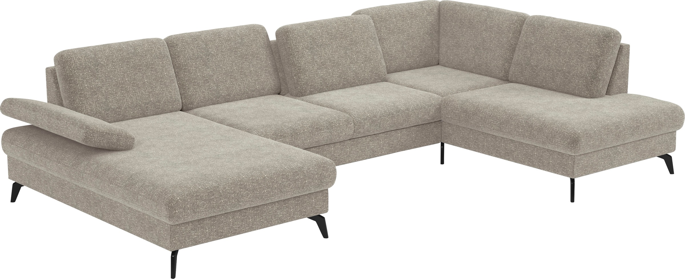 sit&more Wohnlandschaft »Morris U-Form, inkl. Sitztiefenverstellung«, wahlweise mit Armteilverstellung, Bettfunktion & Bettkasten