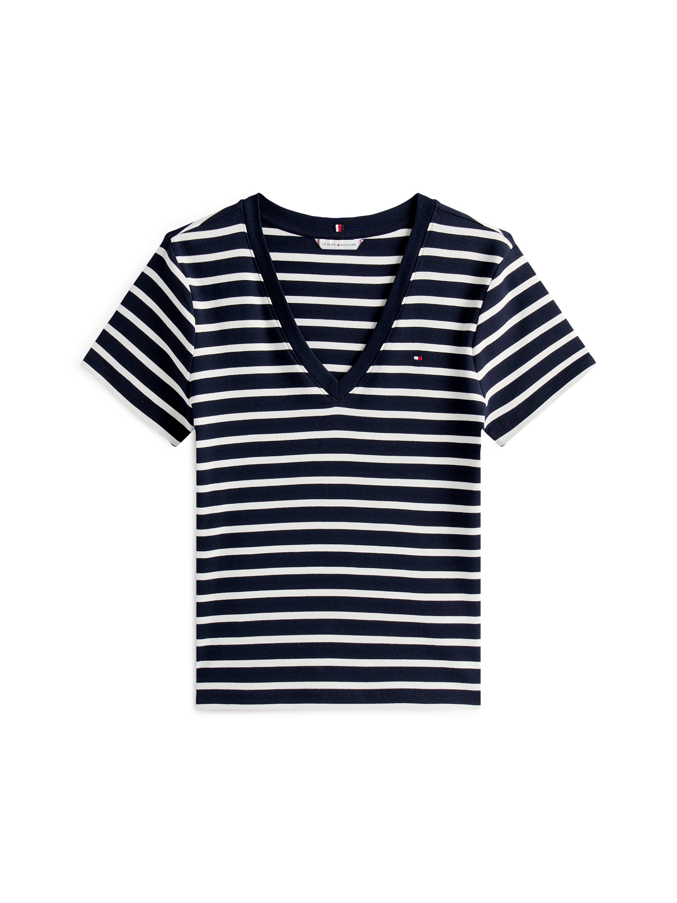 Tommy Hilfiger »CODY V-NECK SHORT SLEEVE« mit V-Ausschnitt, Baumwolle, Slim Fit