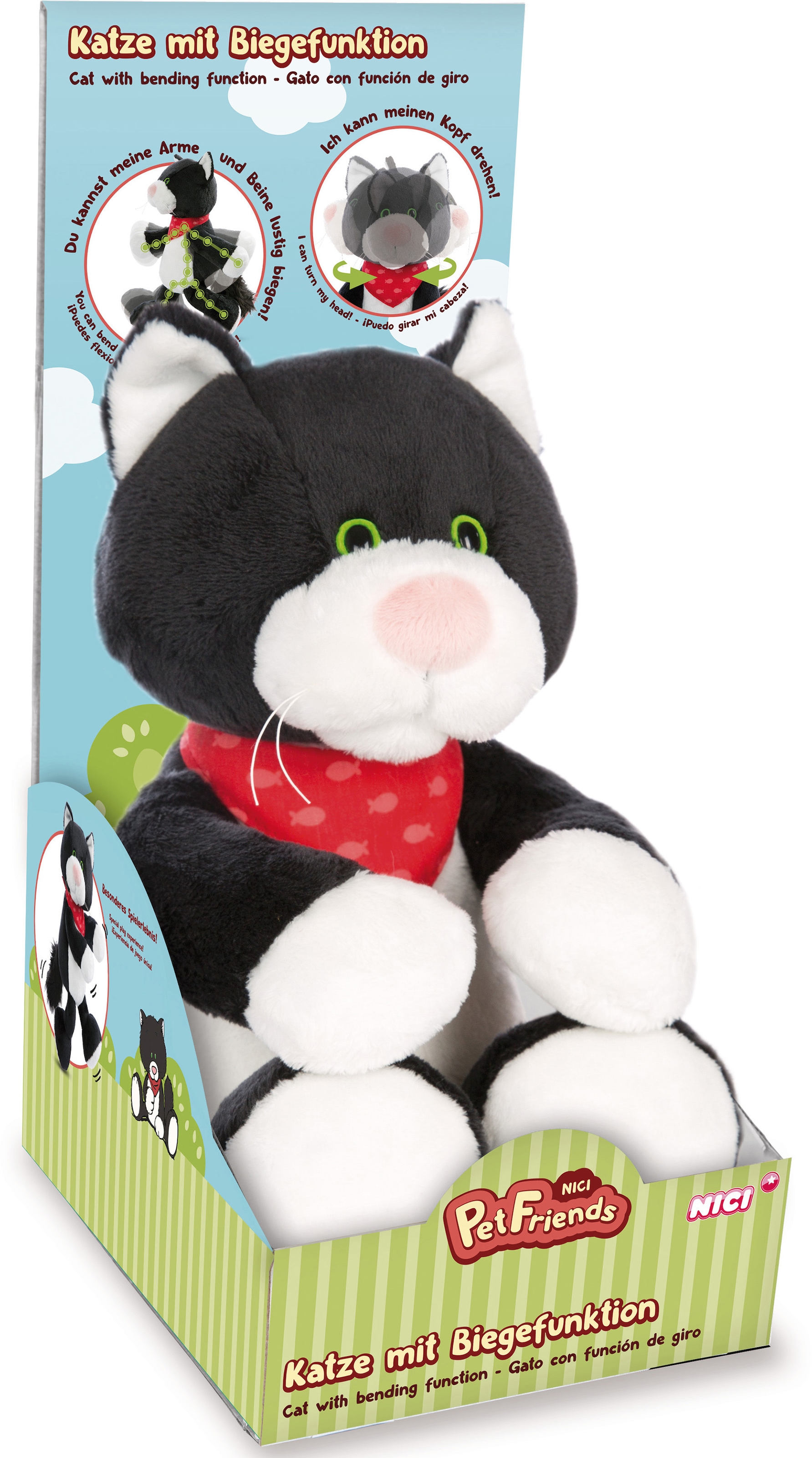 Nici Kuscheltier »NICI Pets, Katze Pepper, 30 cm«, in Geschenkverpackung, mit Biegefunktion
