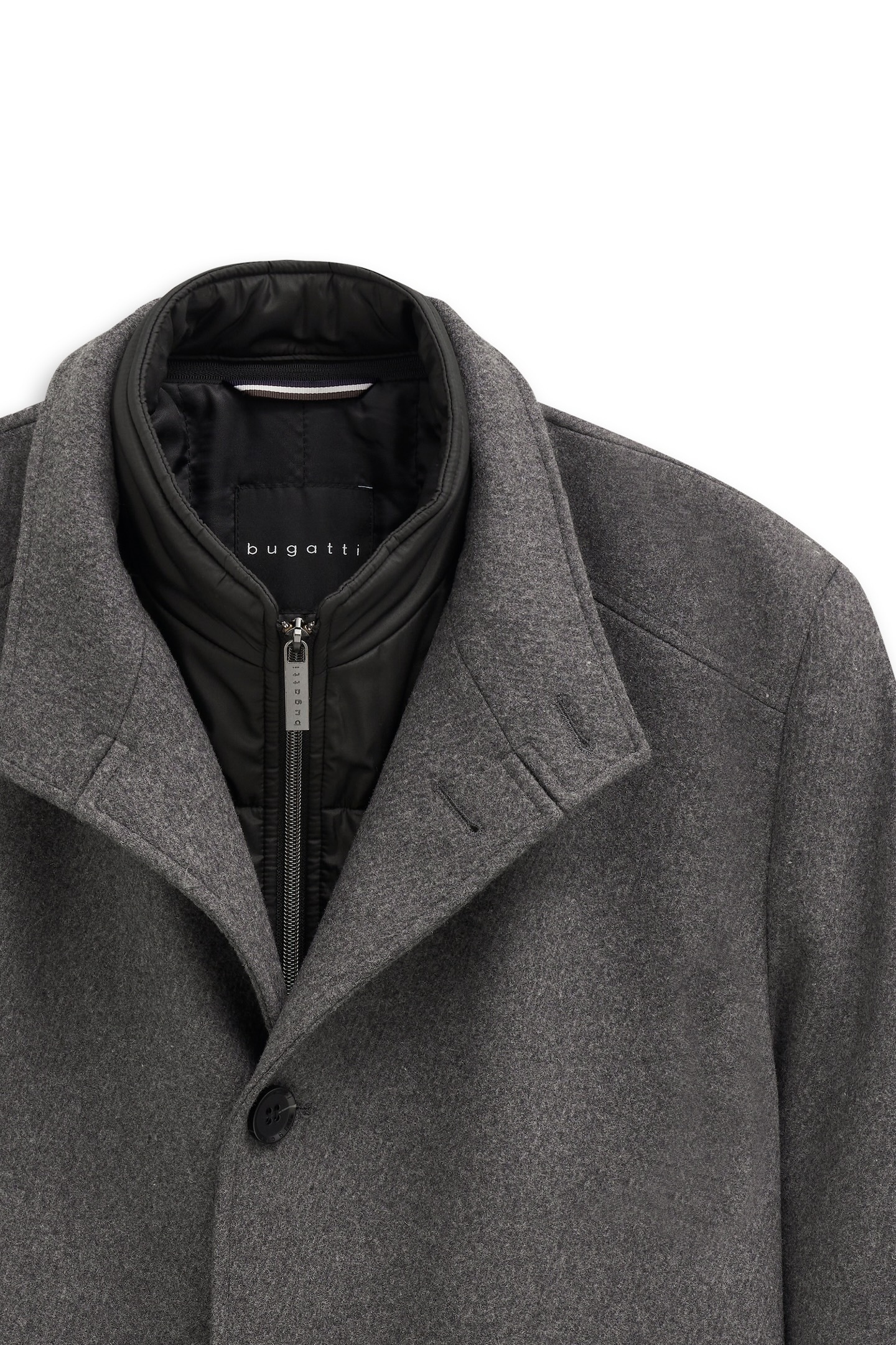 bugatti Kurzmantel »Westen-Einsatz« Modern Fit mit Flexcity Stretch Einsätzen