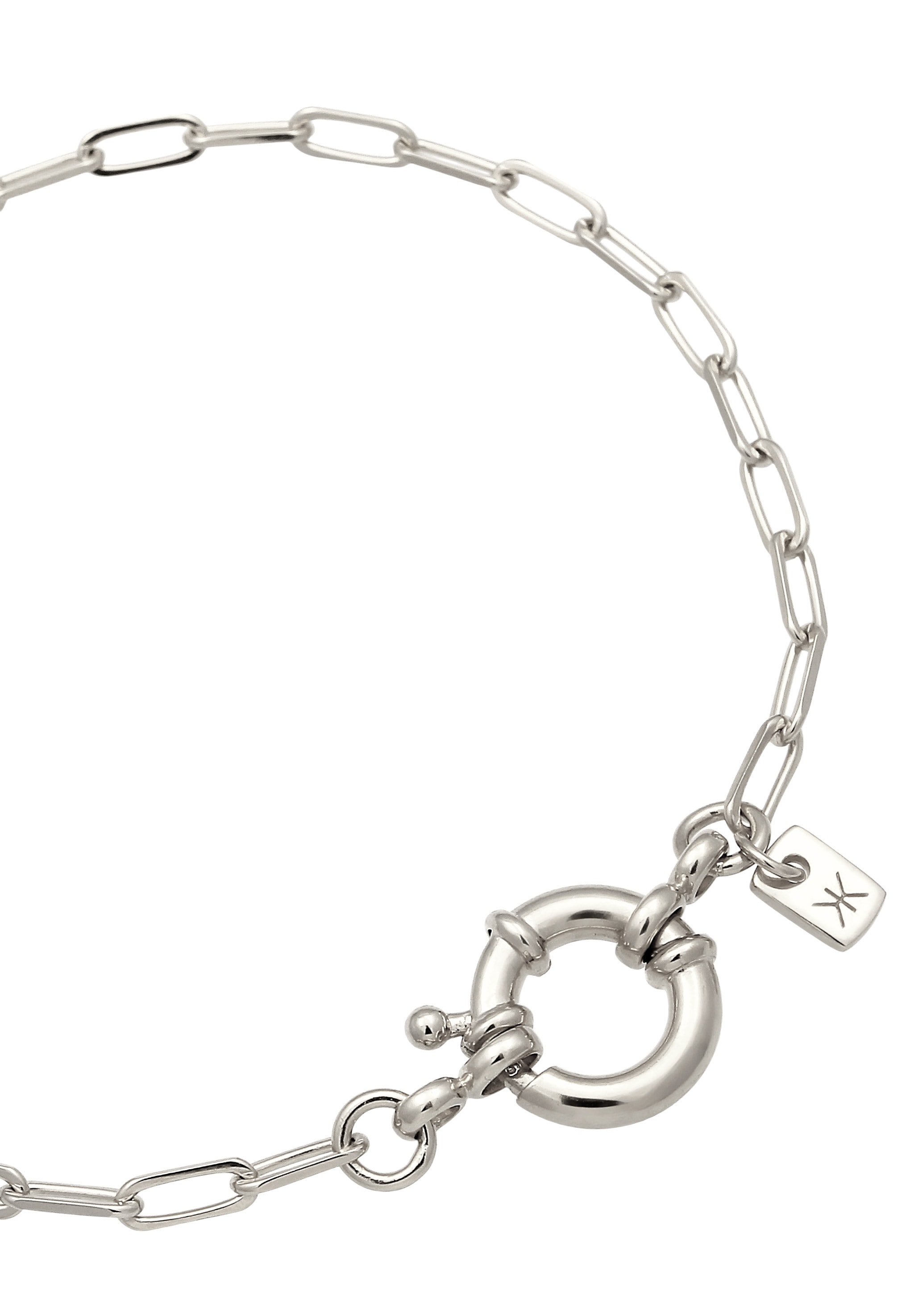 Kuzzoi Armkette »Armband Glieder Oval Federring 925 Sterling Silber«