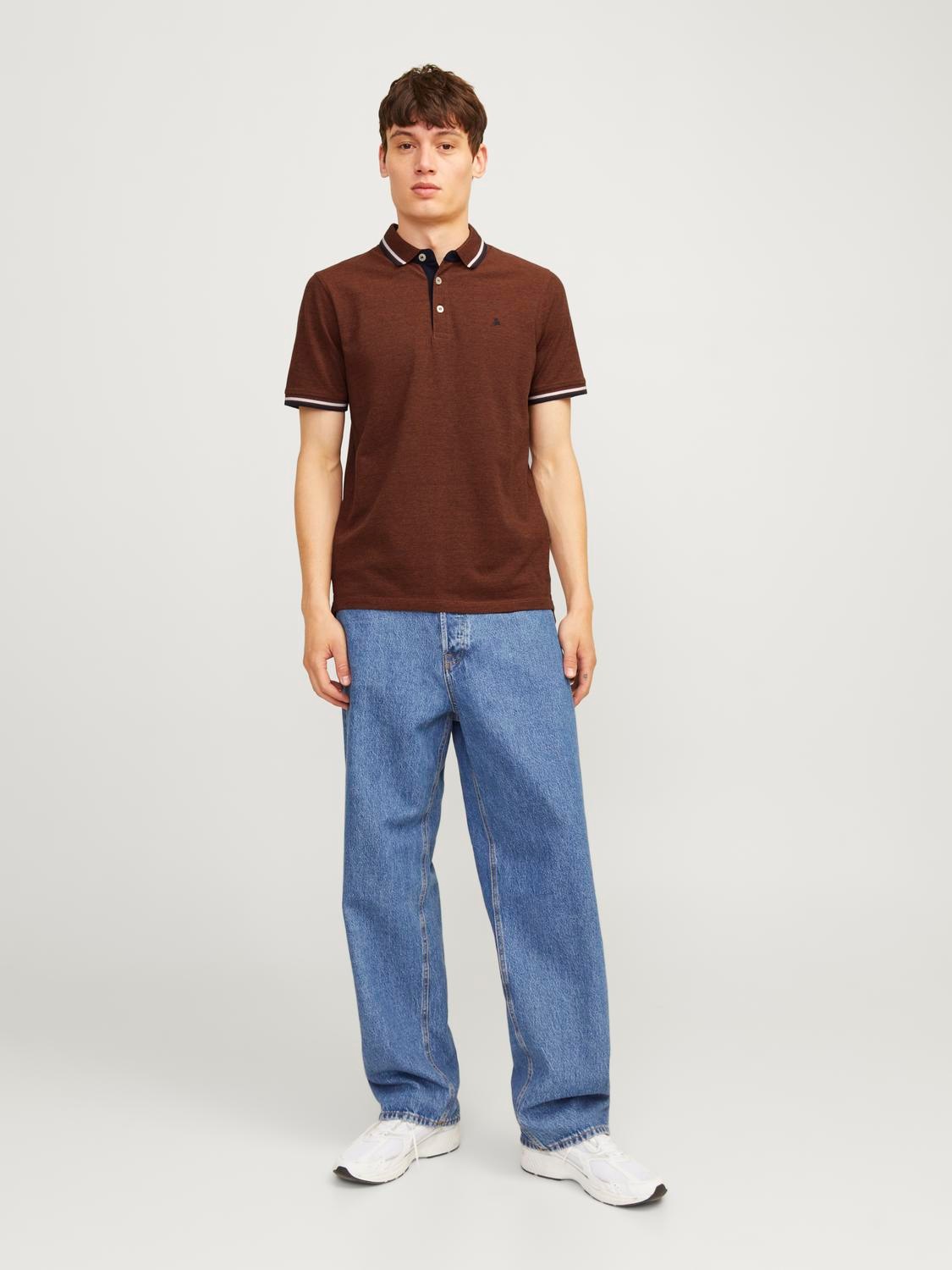 Jack & Jones Poloshirt »JJEPAULOS POLO SS NOOS«, mit Logo Stickerei