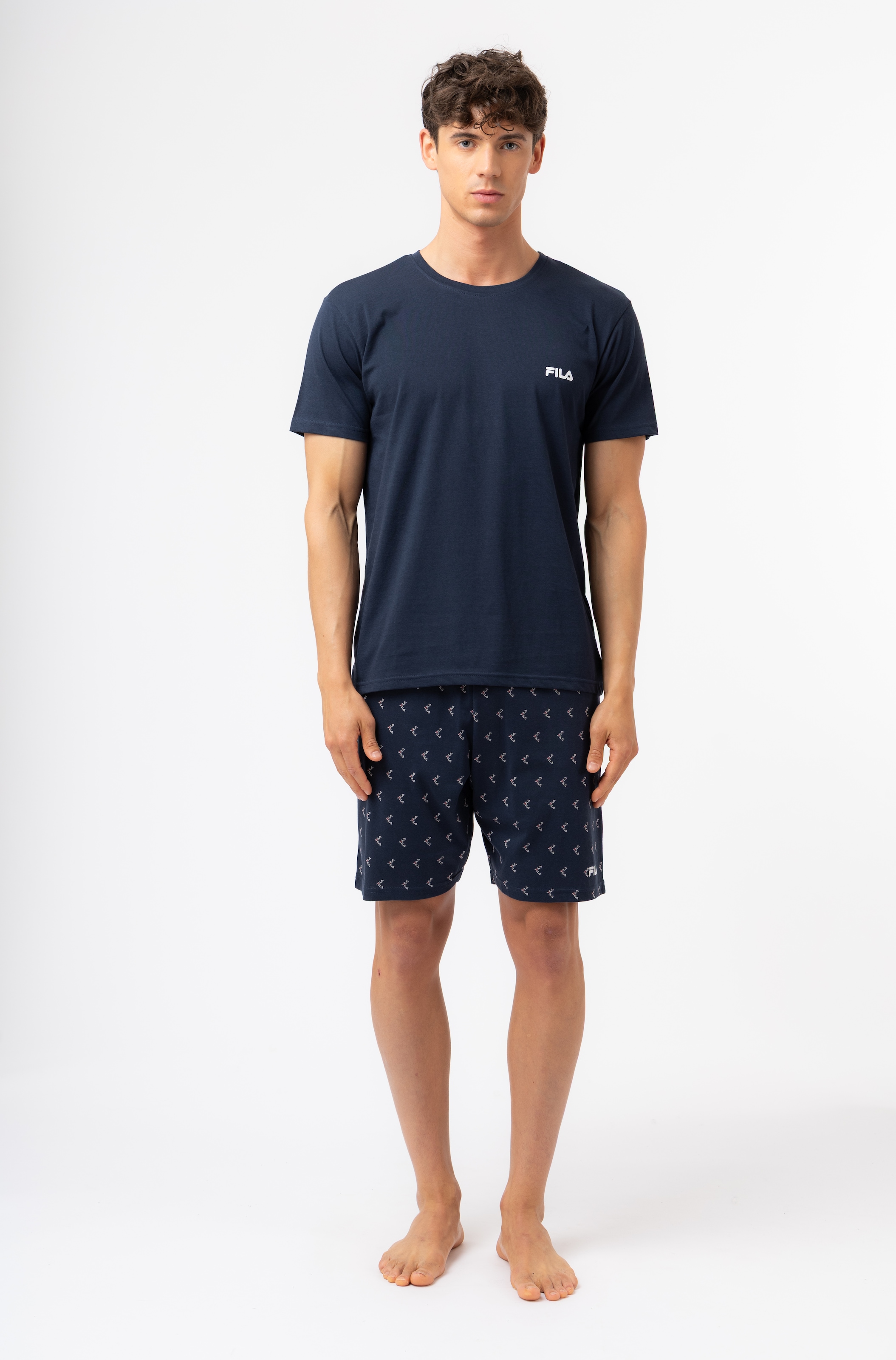 Fila Shorty 2 mit Rundhalsausschnitt, Kurzarm, Cotton
