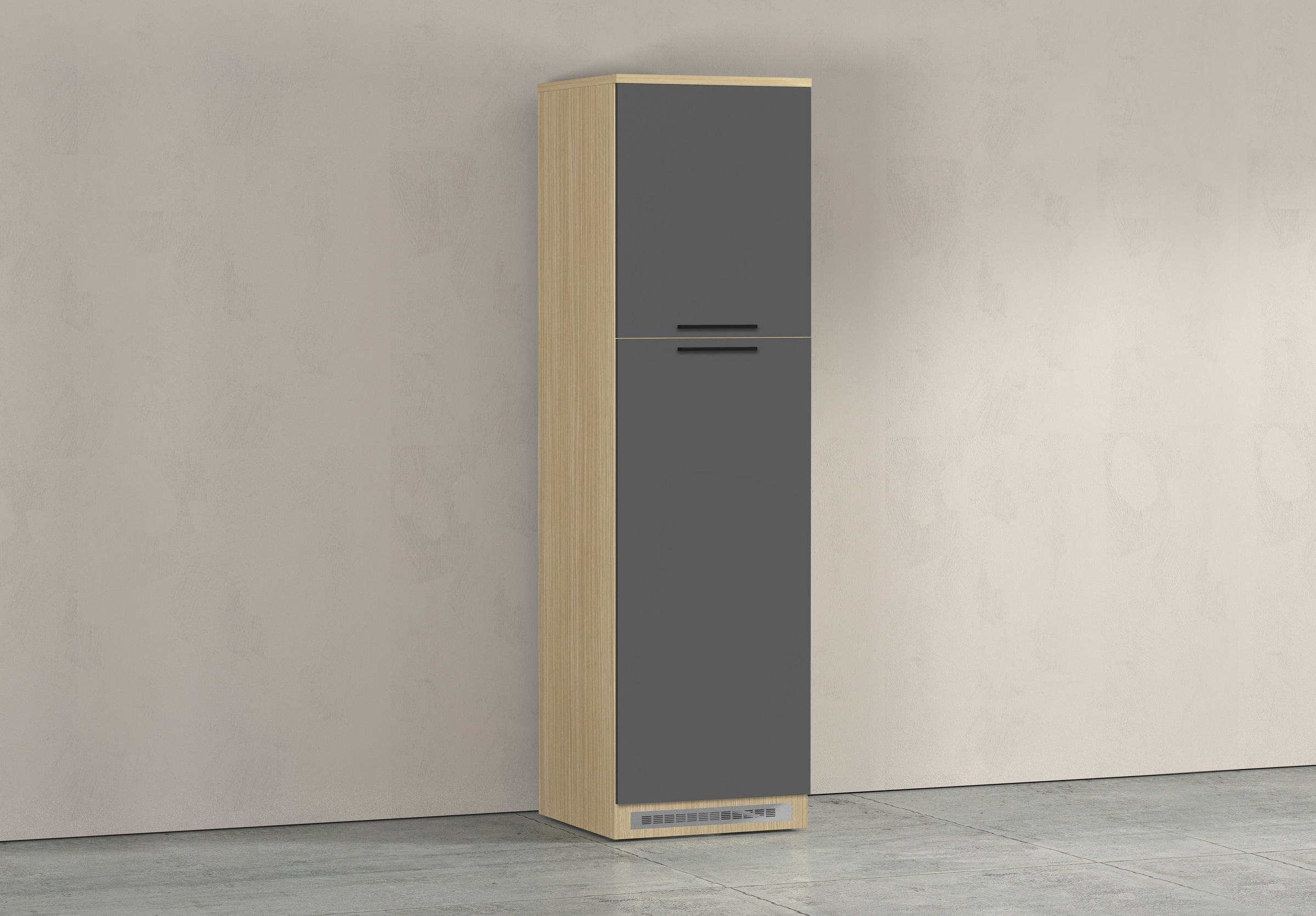 KOCHSTATION Kühlumbauschrank »Luna, Kühlschrank-Umbau, Einbauschrank für Kühlschrank, Made in Italy« B/T/H: 60×60×214,5 cm, für zwei Kühlschrankhöhen vorbereitet