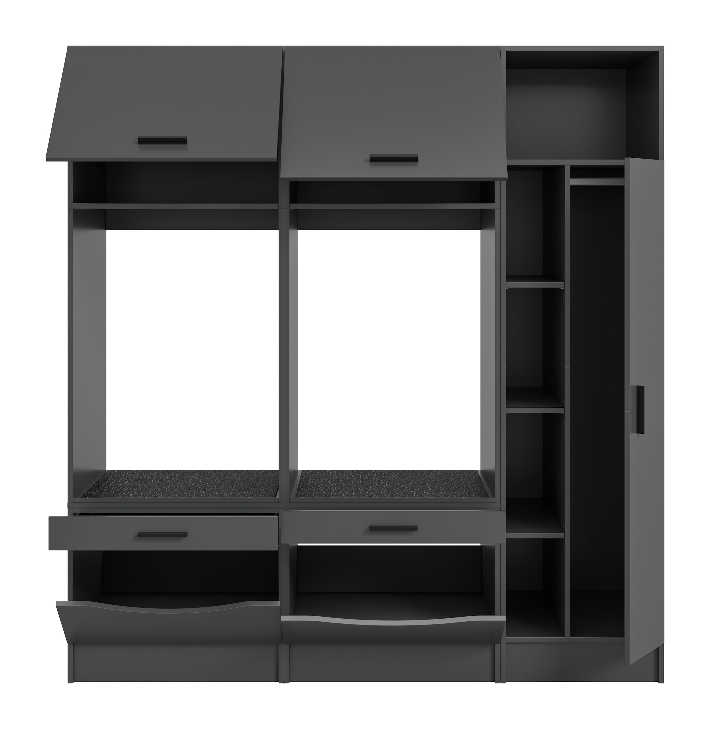 welltime Badmöbel-Set »FALAS,  3-teilig, Hauswirtschaftsraum Set, Breite 182 cm« 2x Waschmaschinenumbau- & 1x Mehrzweckschrank, 