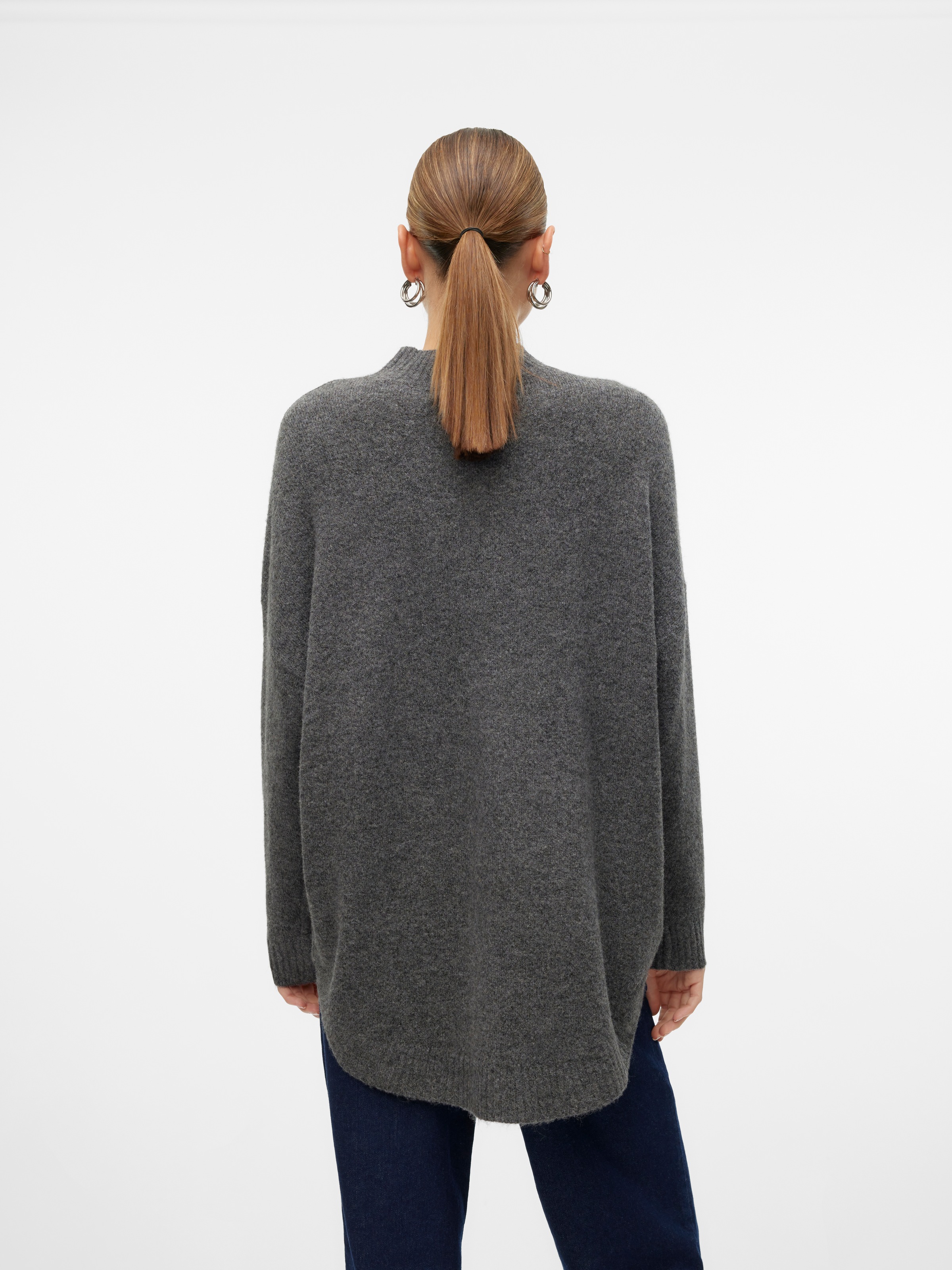 Vero Moda Strickpullover »VMPLAZA LS HIGHNECK LONG PULLOVER GA BOO«