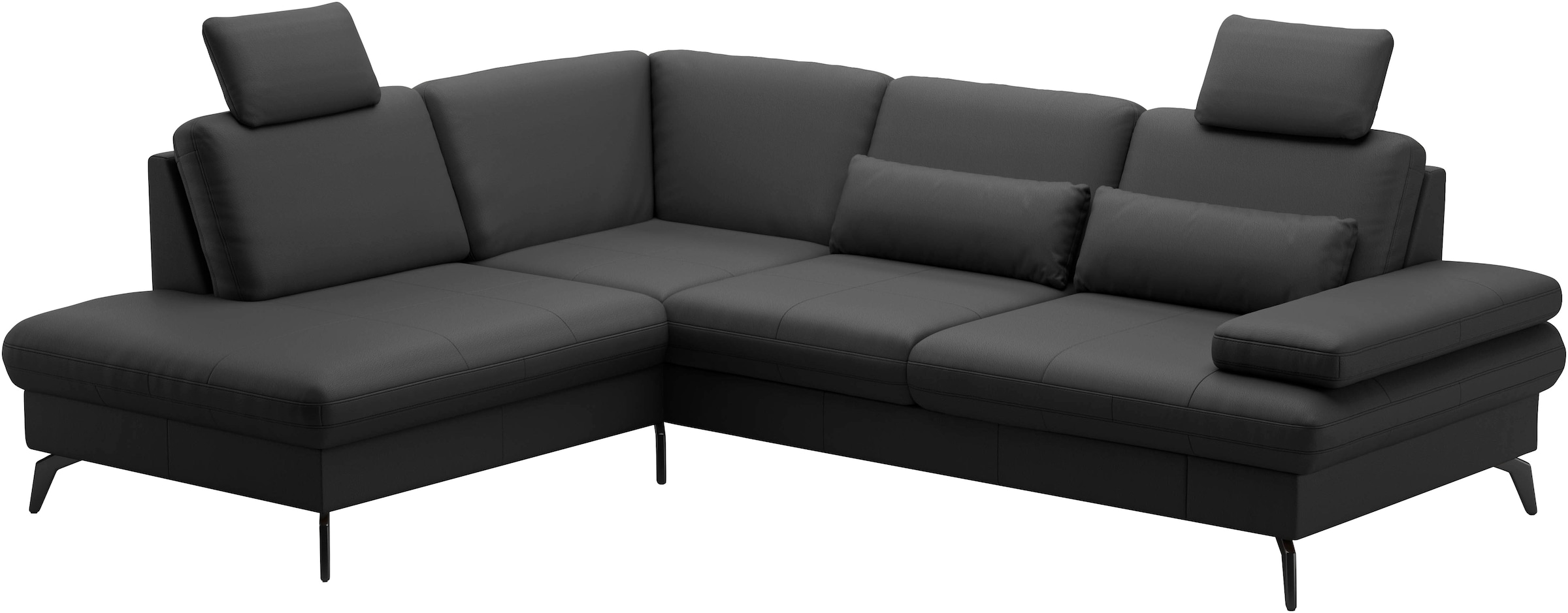sit&more Ecksofa »Morris L-Form, inkl. Sitztiefenverstellung«, wahlweise mit Armteilverstellung, Bettfunktion & Bettkasten