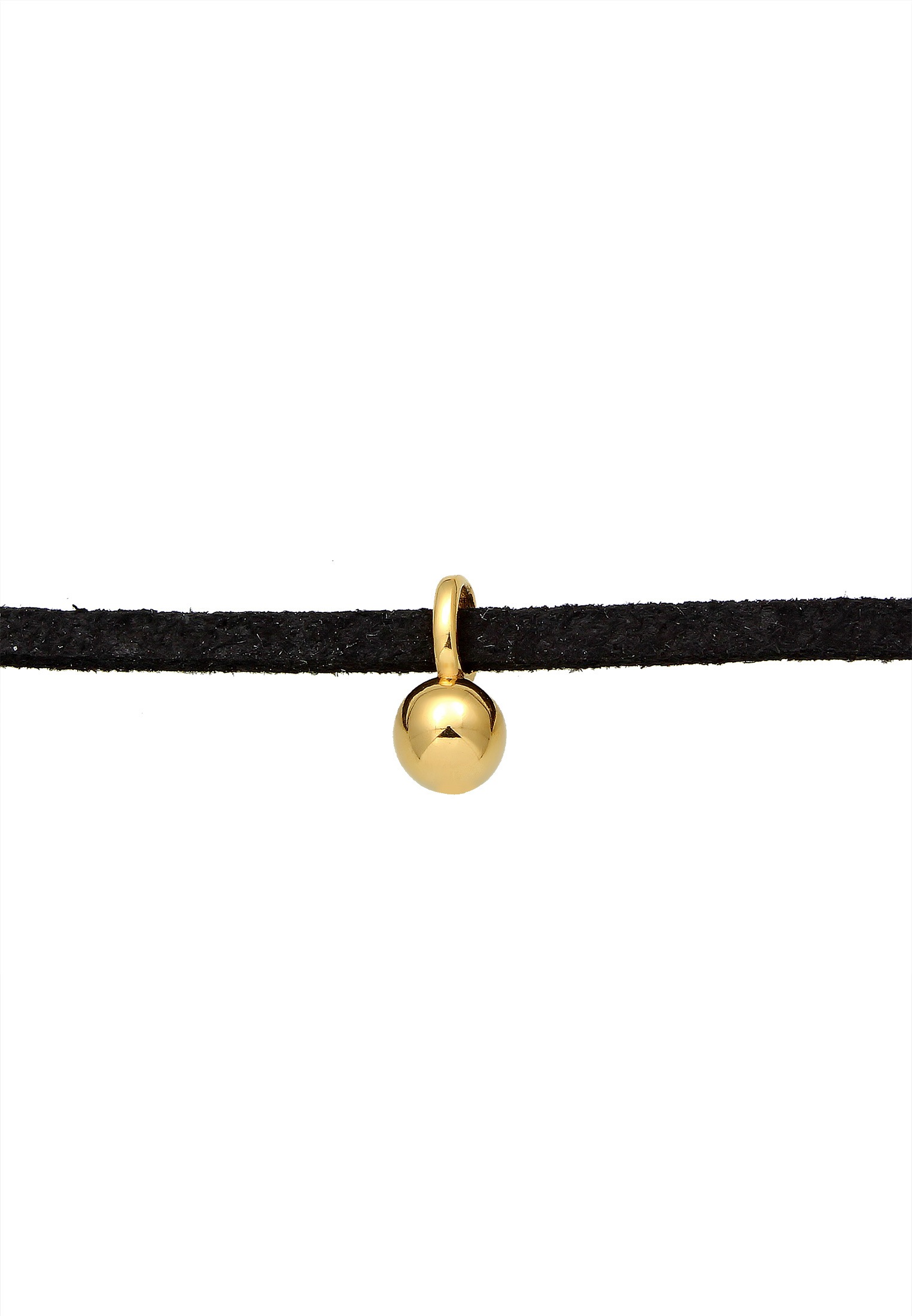 Elli Choker »Halskette Choker Velour Schwarz mit Anhänger Kugel Silber«