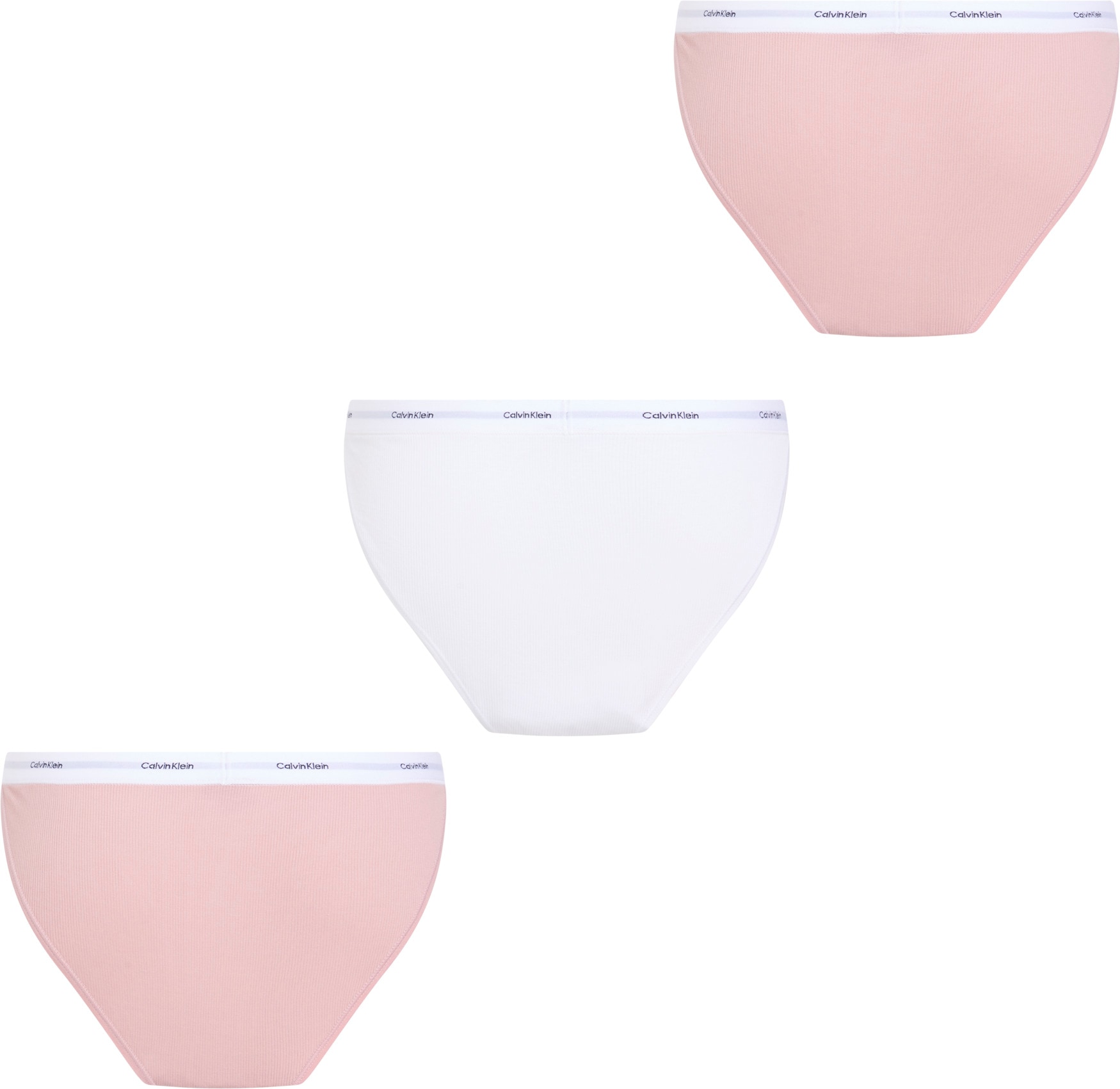 Calvin Klein Underwear Slip »STRING BIKINI 3PK«, (Packung, 3 St., 3er-Pack), mit Rippenstruktur