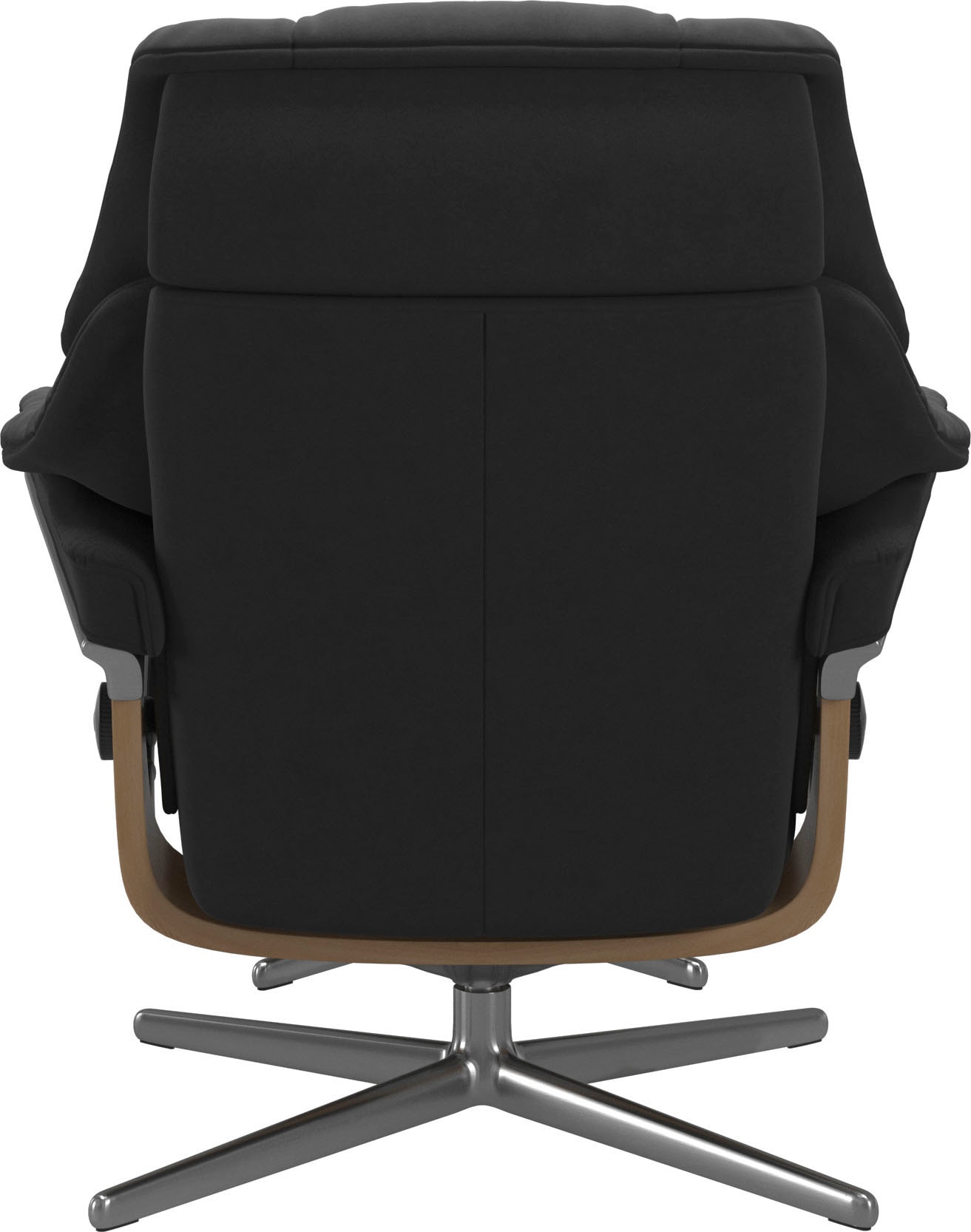 Stressless® Relaxsessel »Reno«, (Set, Relaxsessel mit Hocker), mit Hocker, mit Cross Base, Größe S, M & L, Holzakzent Eiche