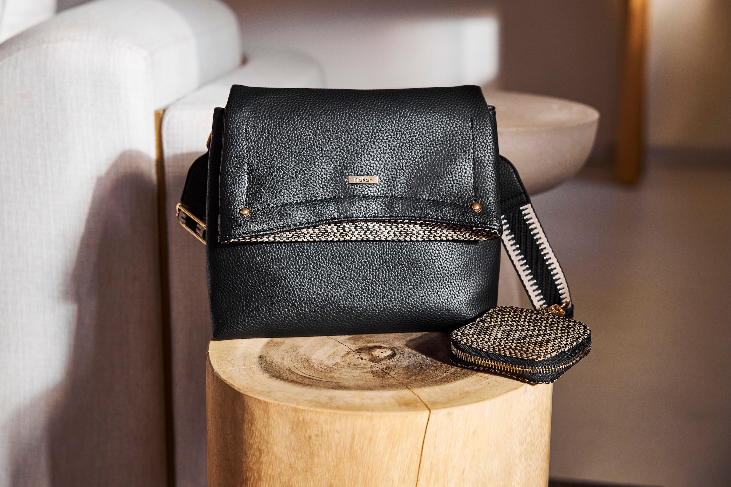 Rieker Schultertasche, Umhängetasche, Damen-Tasche mit abnehmbarem Täschchen