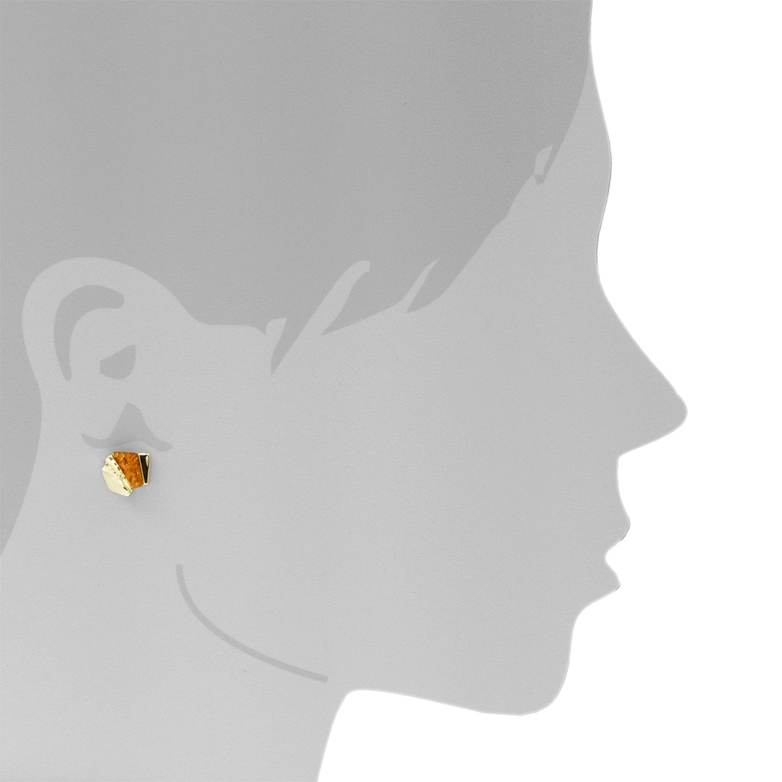 OSTSEE-SCHMUCK Paar Ohrstecker »- Mette - Gold 333/000 - Bernstein«