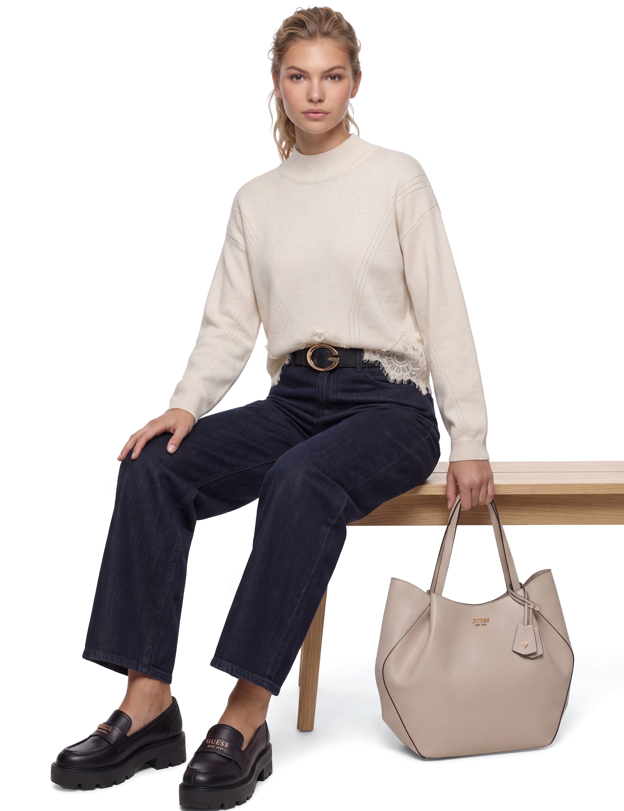 Guess Shopper »AMORETTE 2 IN 1 TOTE« Damen Handtasche mit herausnehmbarer Innentasche