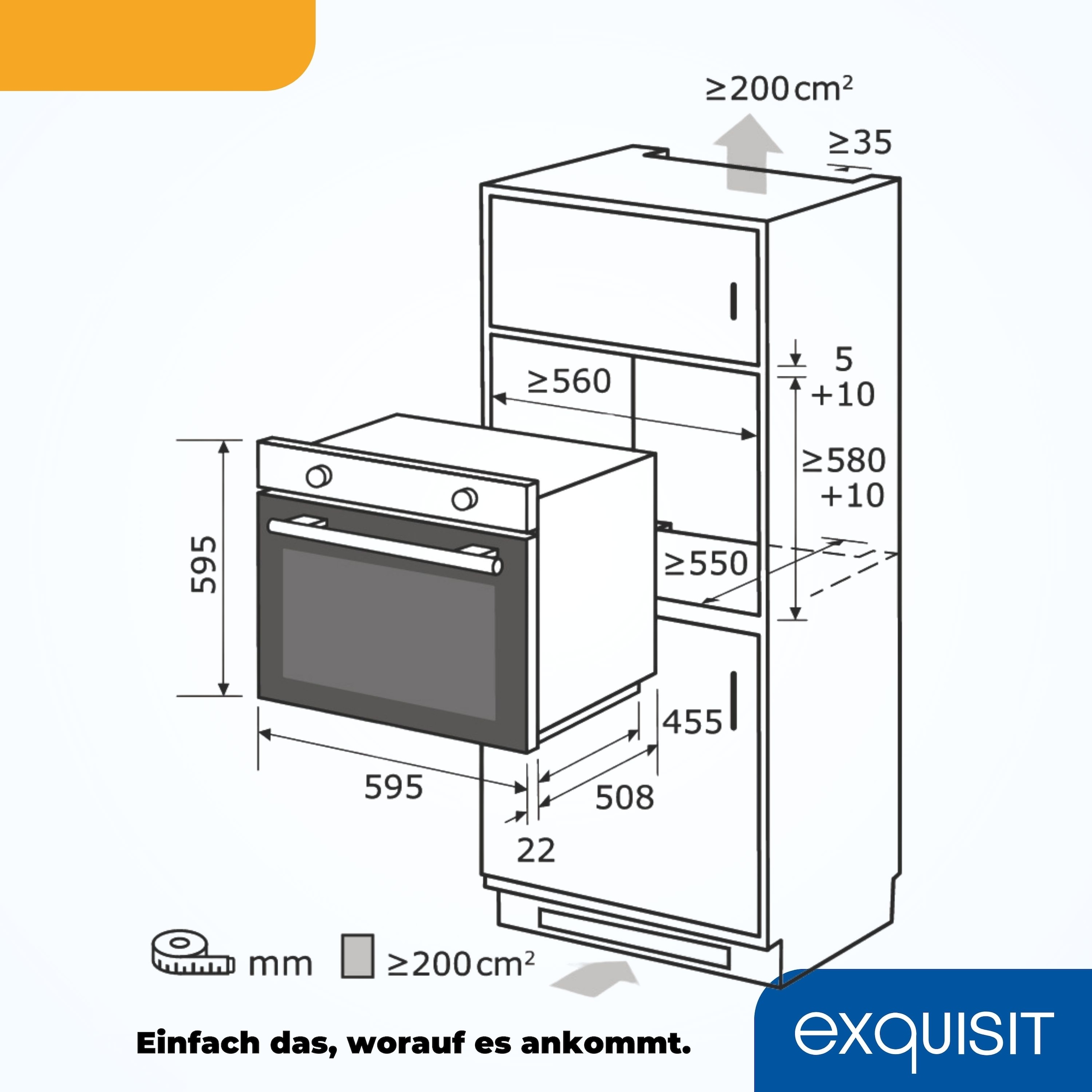 exquisit Backofen  »EBE76-9-H-020 inox«, mit 1-fach-Teleskopauszug