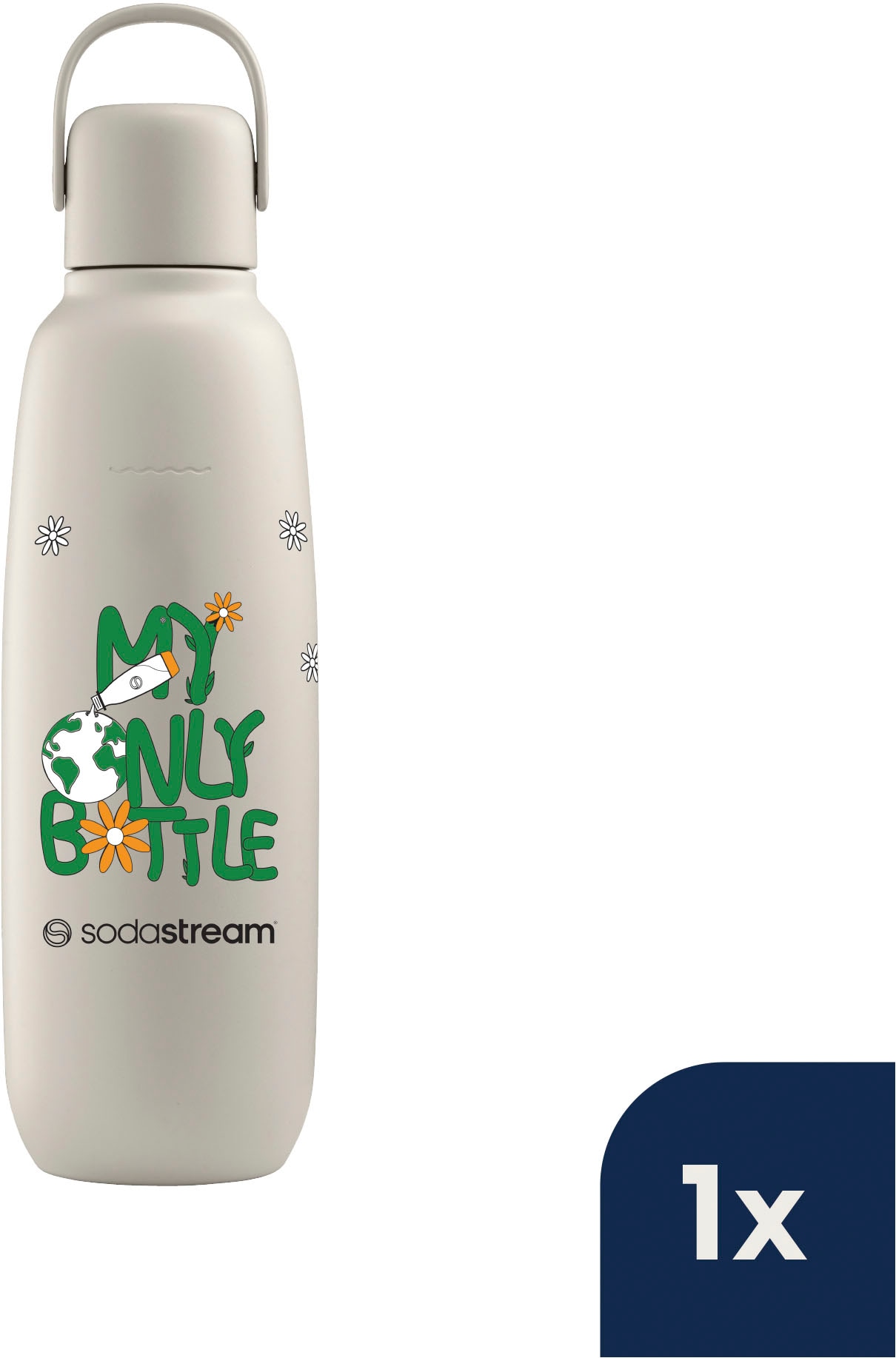 SodaStream Thermoflasche »Metallflasche Fizz&go COOL DWS, 0,9 l, Trinkflasche« kompatibel mit SodaStream DUO, E-DUO, TERRA, ART & ENSO Wassersprudler