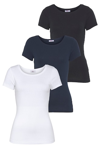 T-Shirt, (Packung, 3 tlg.), im 3-er Pack NEUE  KOLLEKTION