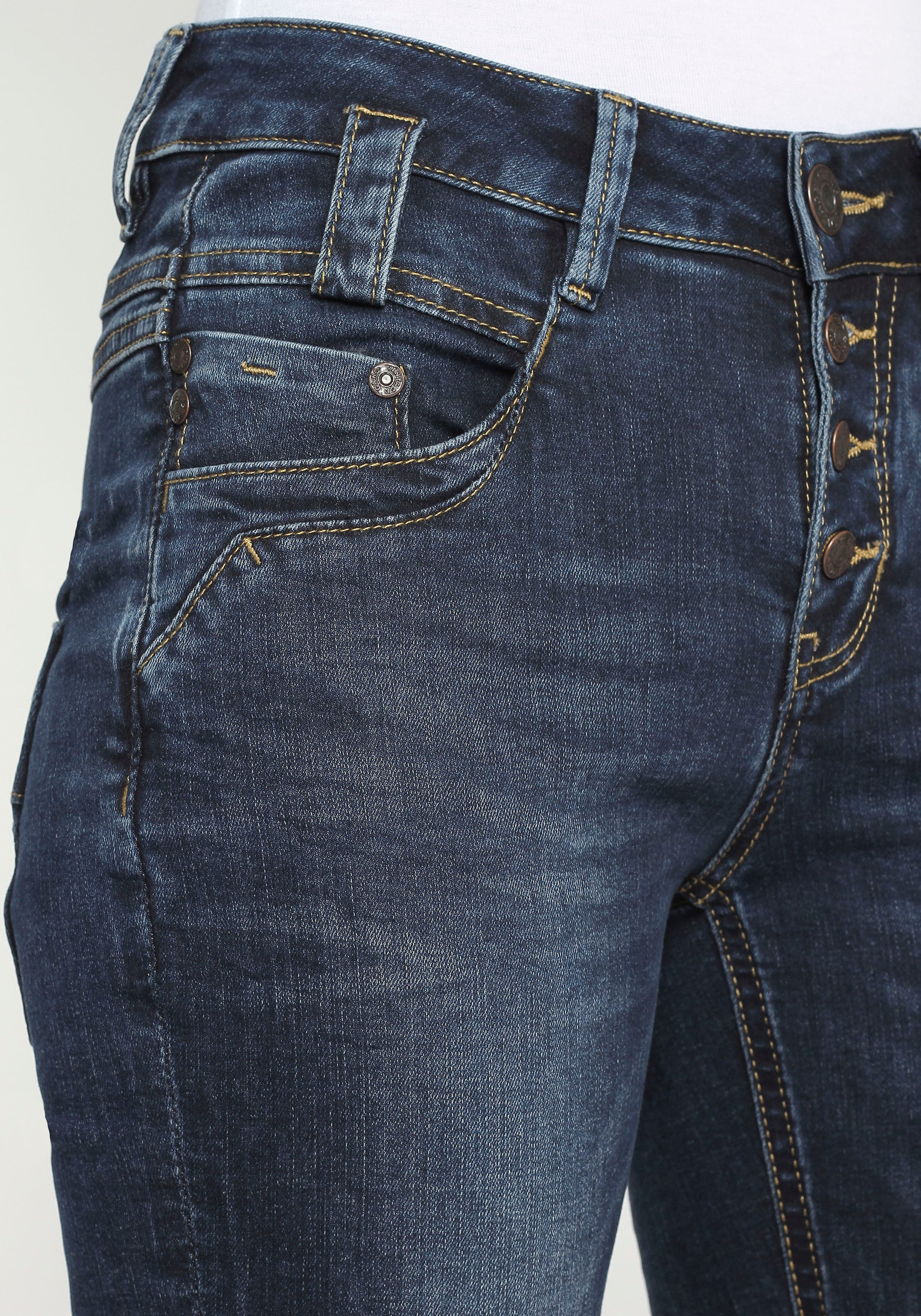 GANG Slim-fit-Jeans »94CARLI«, mit offener online bei Knopfleiste kaufen OTTO