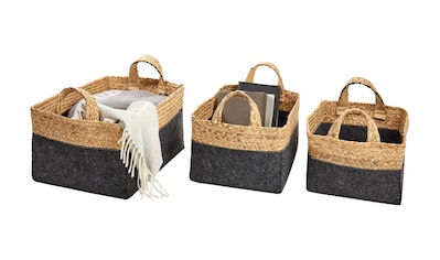 Zeller Present Aufbewahrungskorb, (Set, 2 St.), aus einem Jute-Baumwollmix  kaufen im OTTO Online Shop