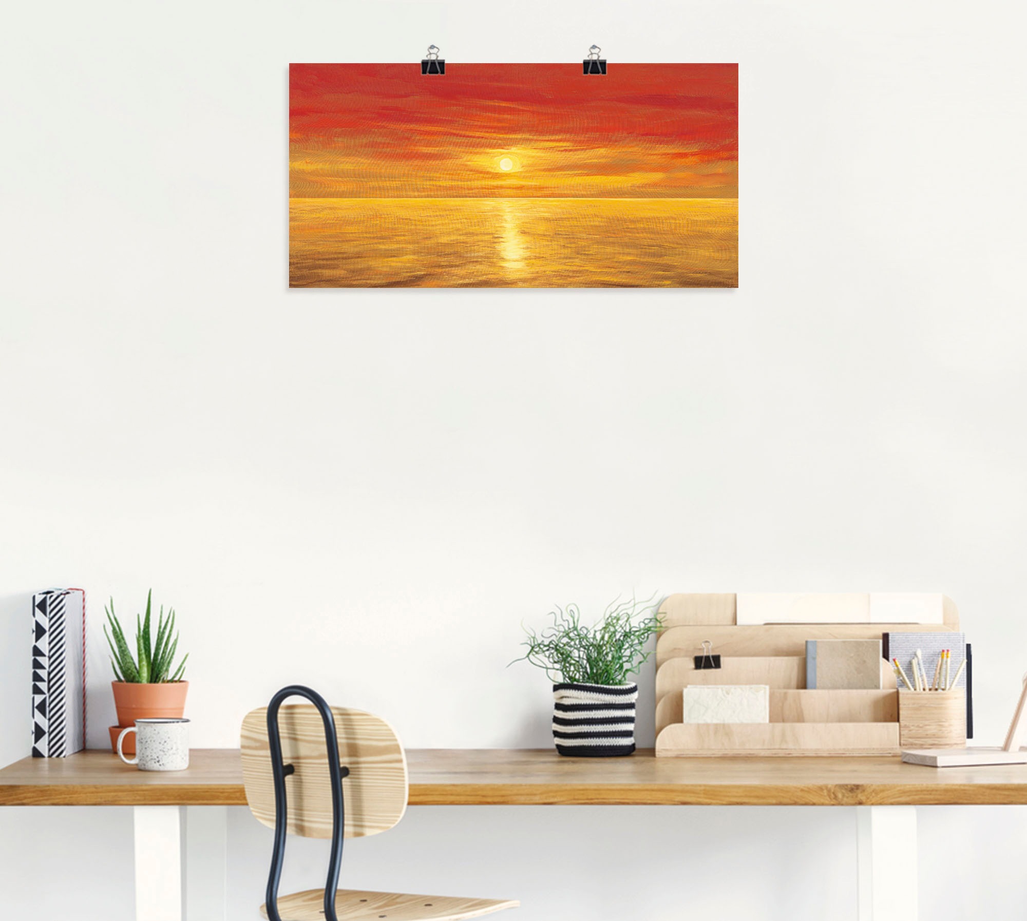 Artland Poster »Oranges Meer«, Meer Bilder, (1 St.), als Alubild, Leinwandbild, Wandaufkleber oder Poster in versch. Größen