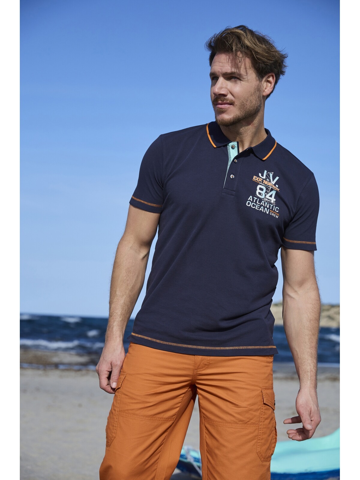 Jan Vanderstorm Poloshirt »Poloshirt UFFE«, (1 tlg.), mit sportlichem Aufdruck