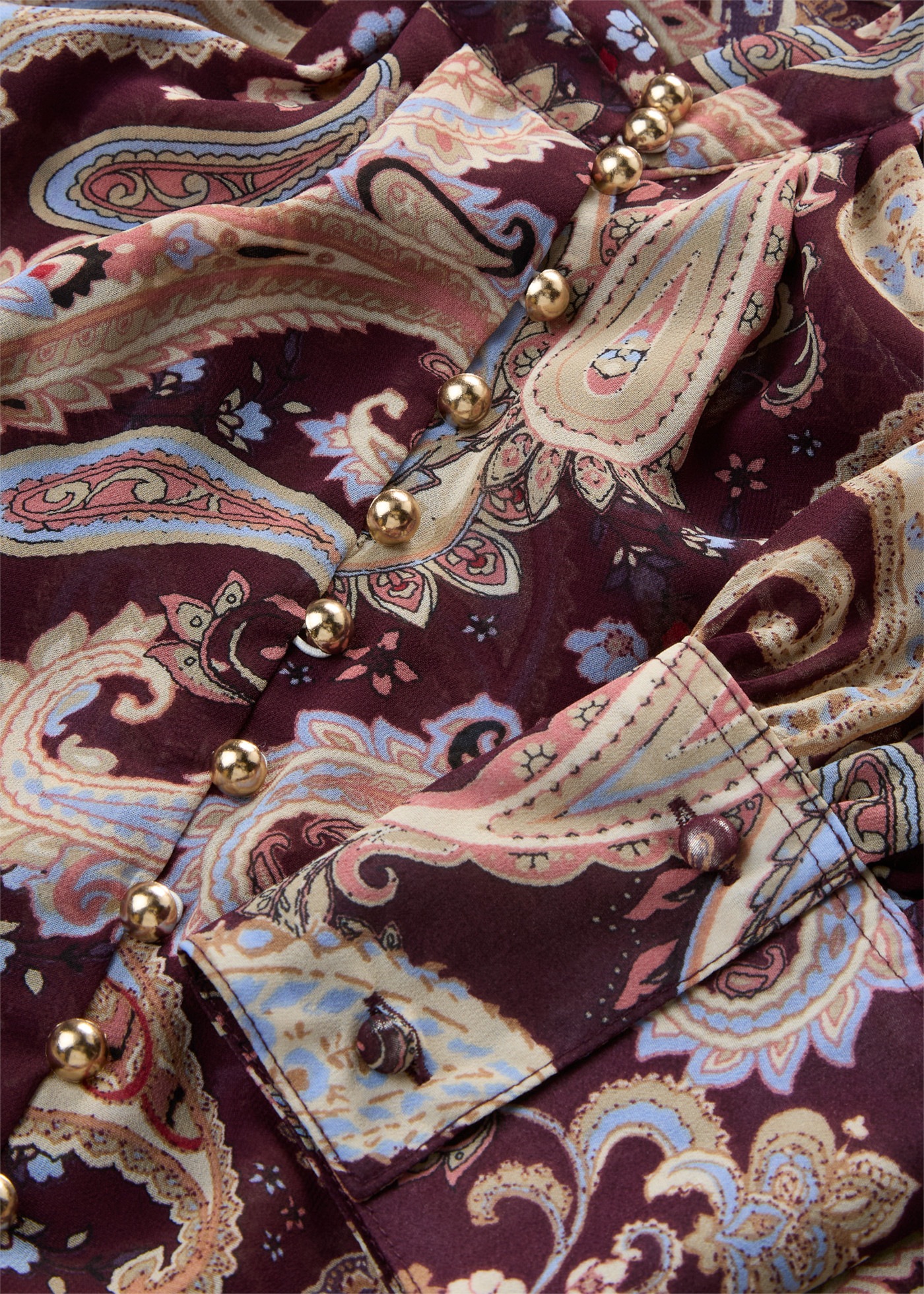 bonprix Chiffonbluse mit Paisley Design, Loose Fit, festlich