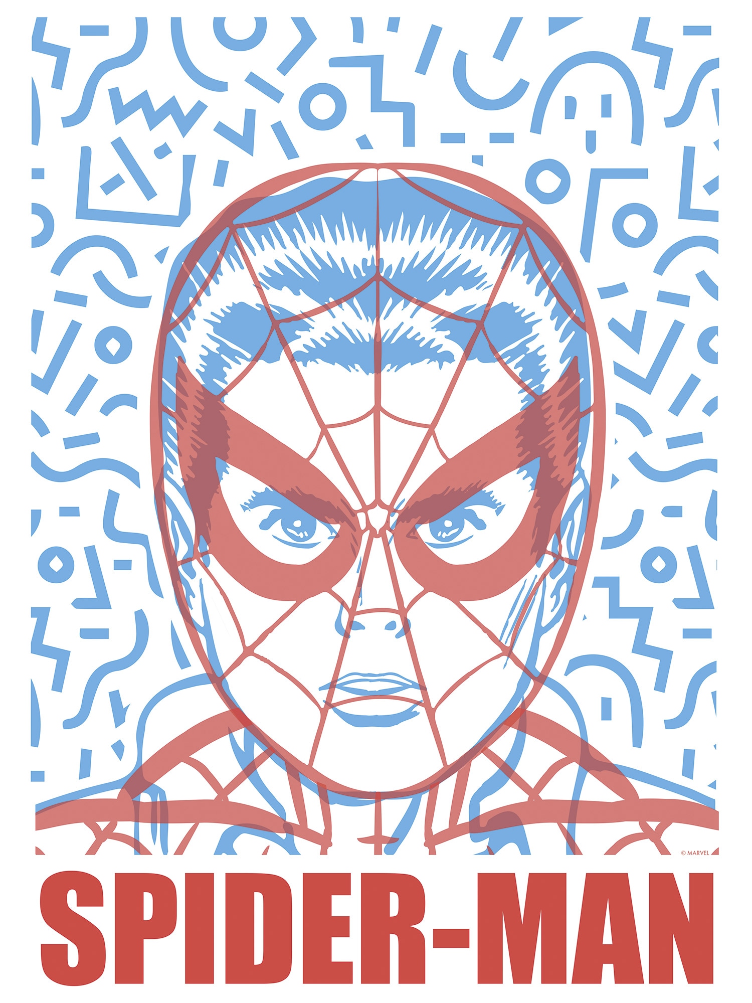 Komar Wandbild »Marvel Spider-Man Face«, Disney, (Set, 1 St.), 30 x 40 cm (Breite x Höhe) - Kinderzimmer, Dekoration