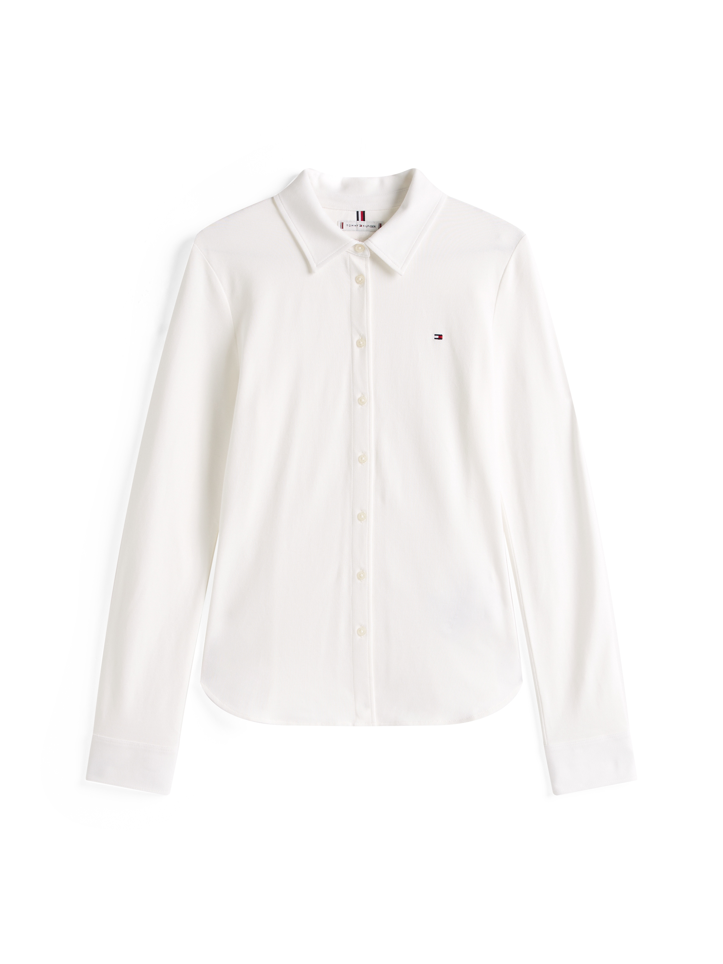 Tommy Hilfiger Poloshirt »1985 SLIM PIQUE BTN DOWN LS mit Polokragen und Label« Baumwollmischung, slim fit