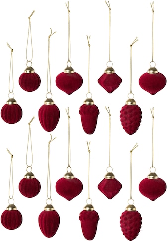 Christbaumschmuck »Weihnachtsdeko rot, Christbaumschmuck«, (Packung, 16 tlg.)