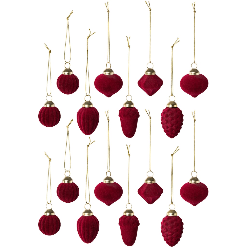 Guido Maria Kretschmer Home&Living Christbaumschmuck »Weihnachtsdeko rot, Christbaumschmuck«, (Packung, 16 tlg.)