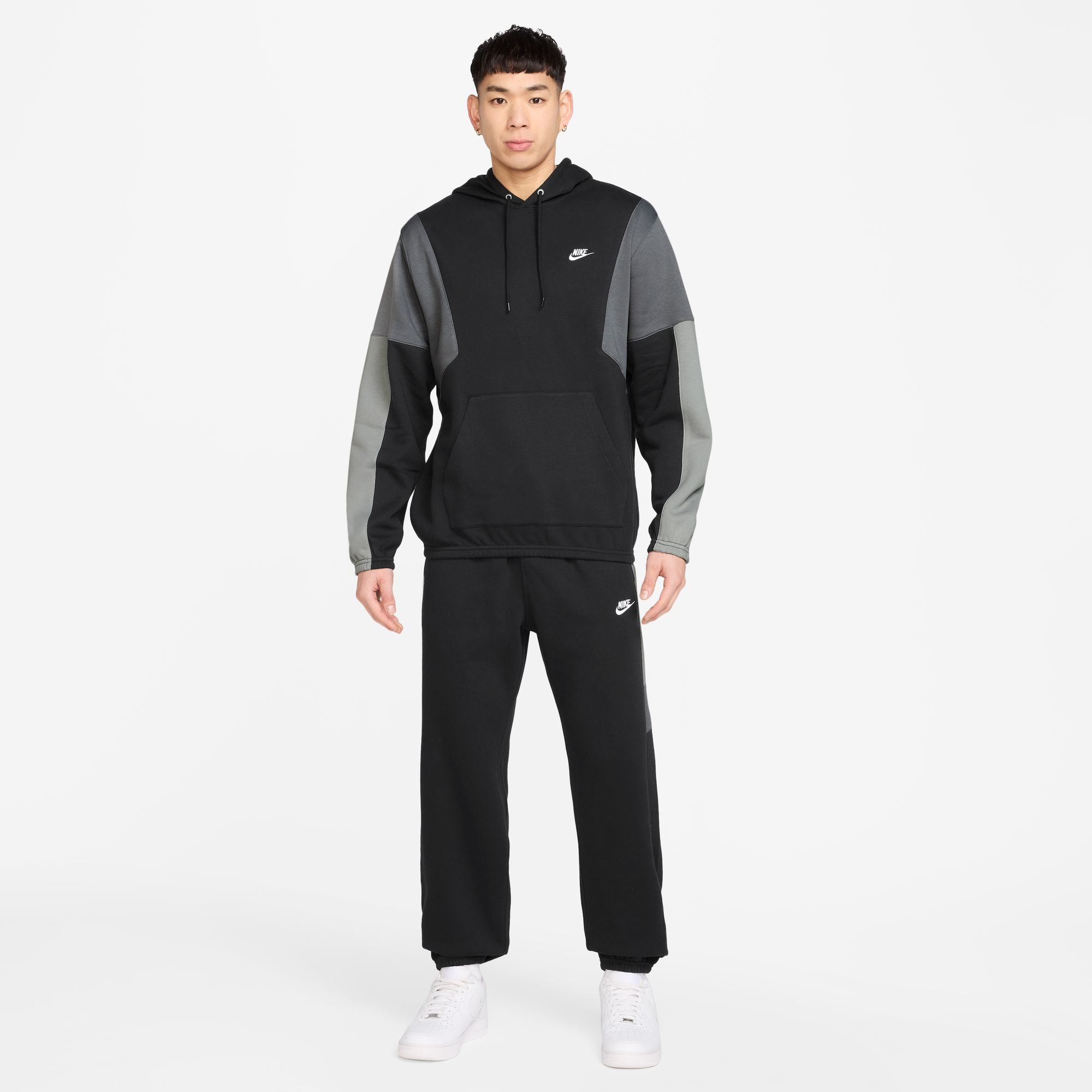 Nike Sportswear Trainingsanzug »M NK CLUB FLEECE HDED TRACK GX« mit durchgehendem Reißverschluss, aus Baumwolle und Polyester