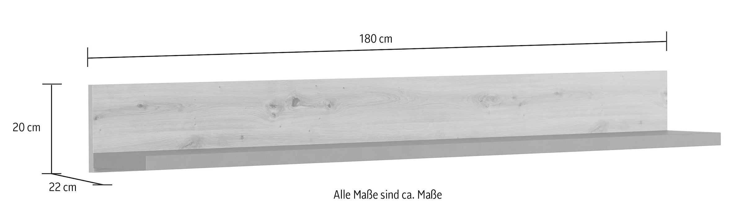 Home affaire TV-Wand »Ambres«, (3 St.), Kleines, modernes TV-SET, Echtholzoptik, Breite ca. 268 cm, matt
