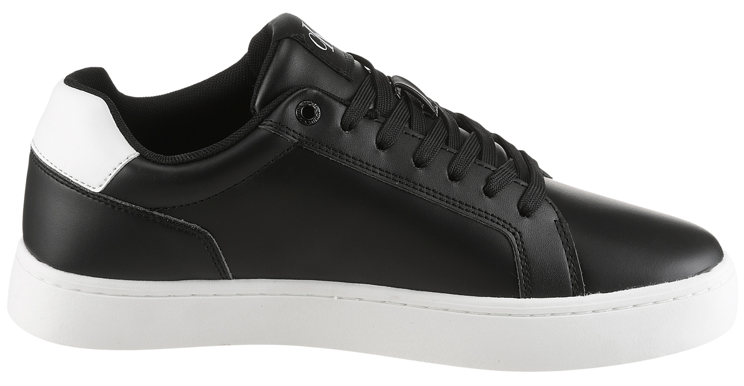 Calvin Klein Jeans Sneaker »CLASSIC CUPSOLE MONO LTH«  Freizeitsneaker, Halbschuh, Schnürschuh in klassischer Optik