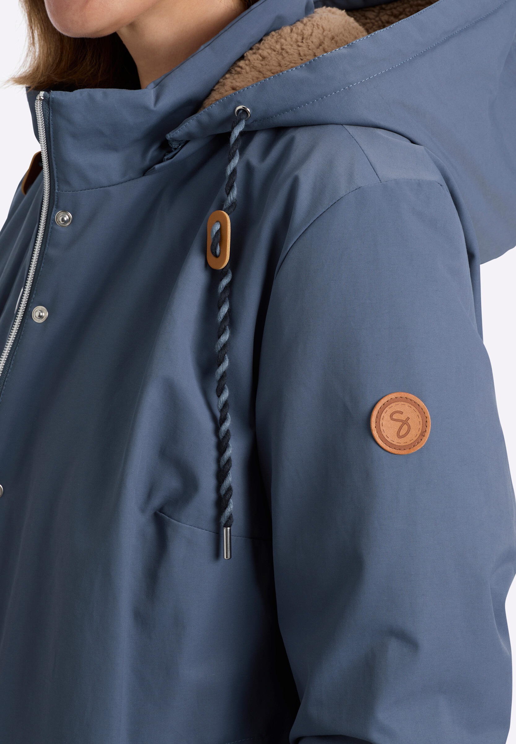 Sheego Parka »Outdoorjacke Parka mit kuscheligem Teddyfutter« Abnehmbare Kapuze
