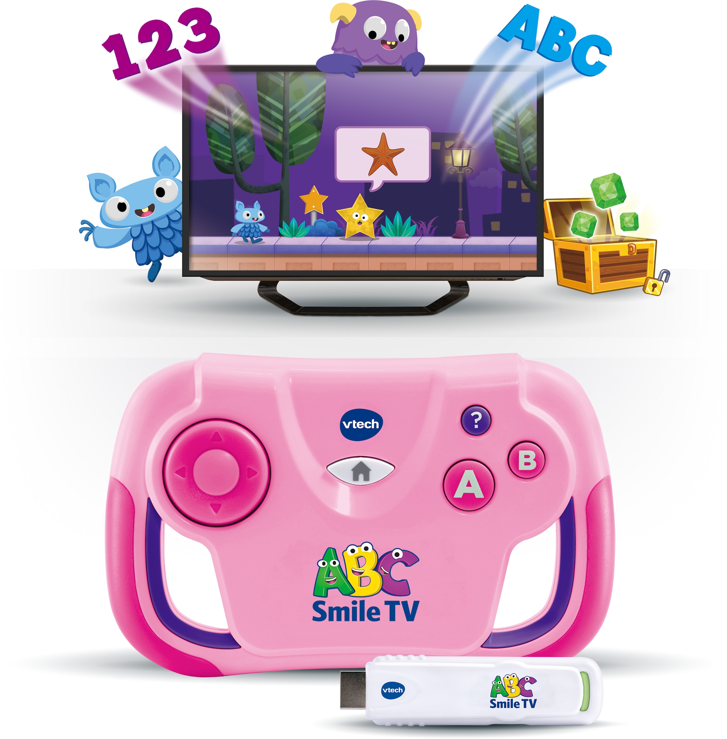 Vtech® Lernspielzeug »Ready Set School, ABC Smile TV, pink«