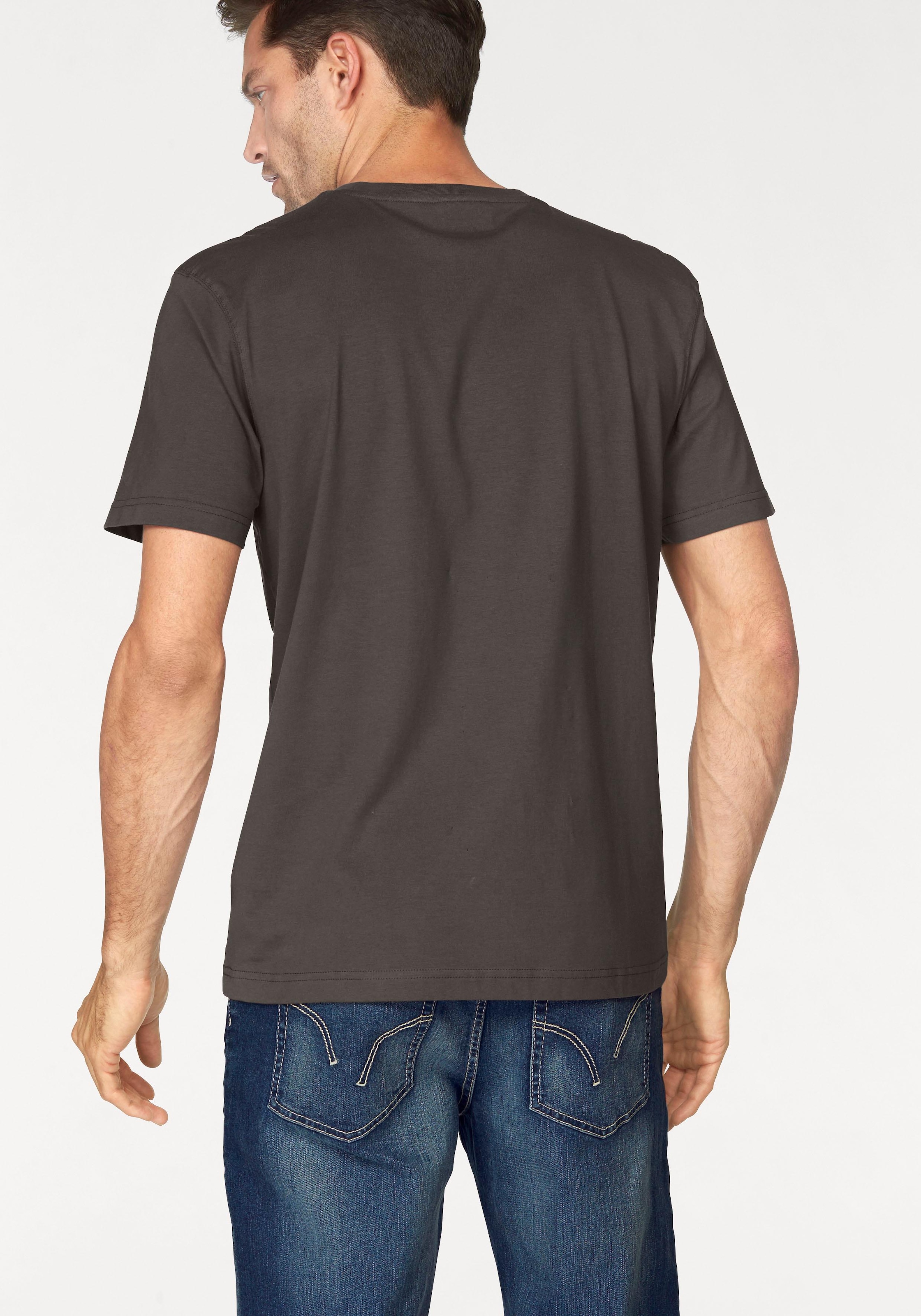 Man's World T-Shirt »neue Farben!«, (3er-Pack), Kurzarm, unifarben, Rundhals, aus Baumwolle