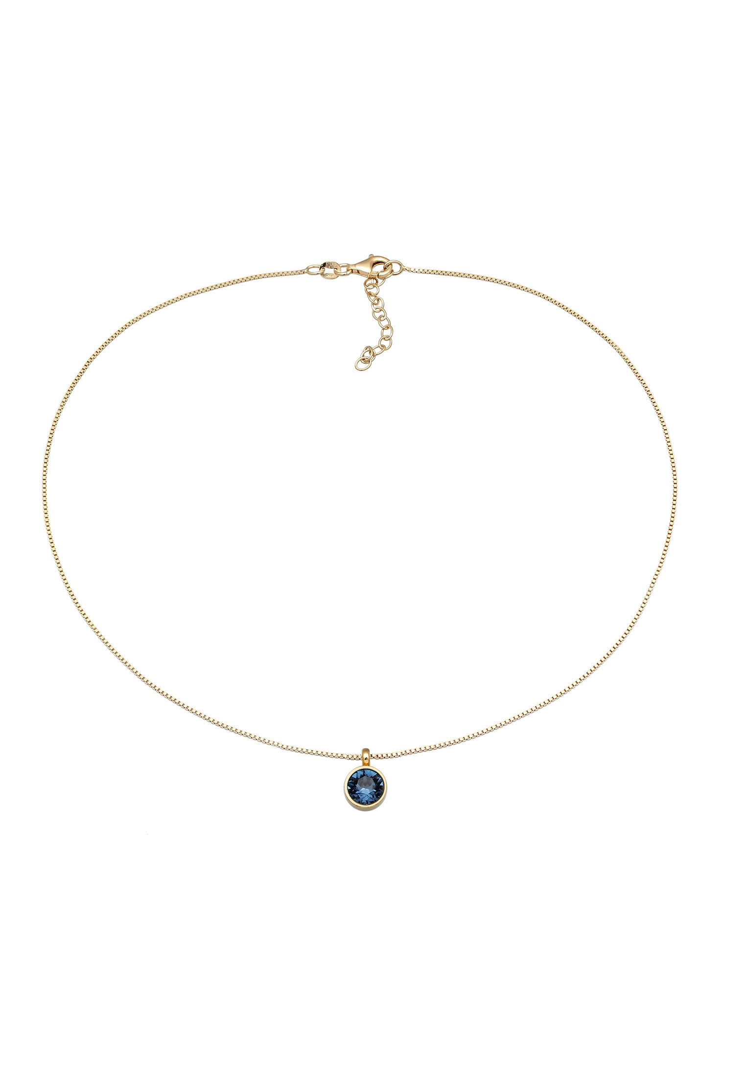 Elli Choker »Halskette Solitär Kristall Venezianerkette 925 Silber«