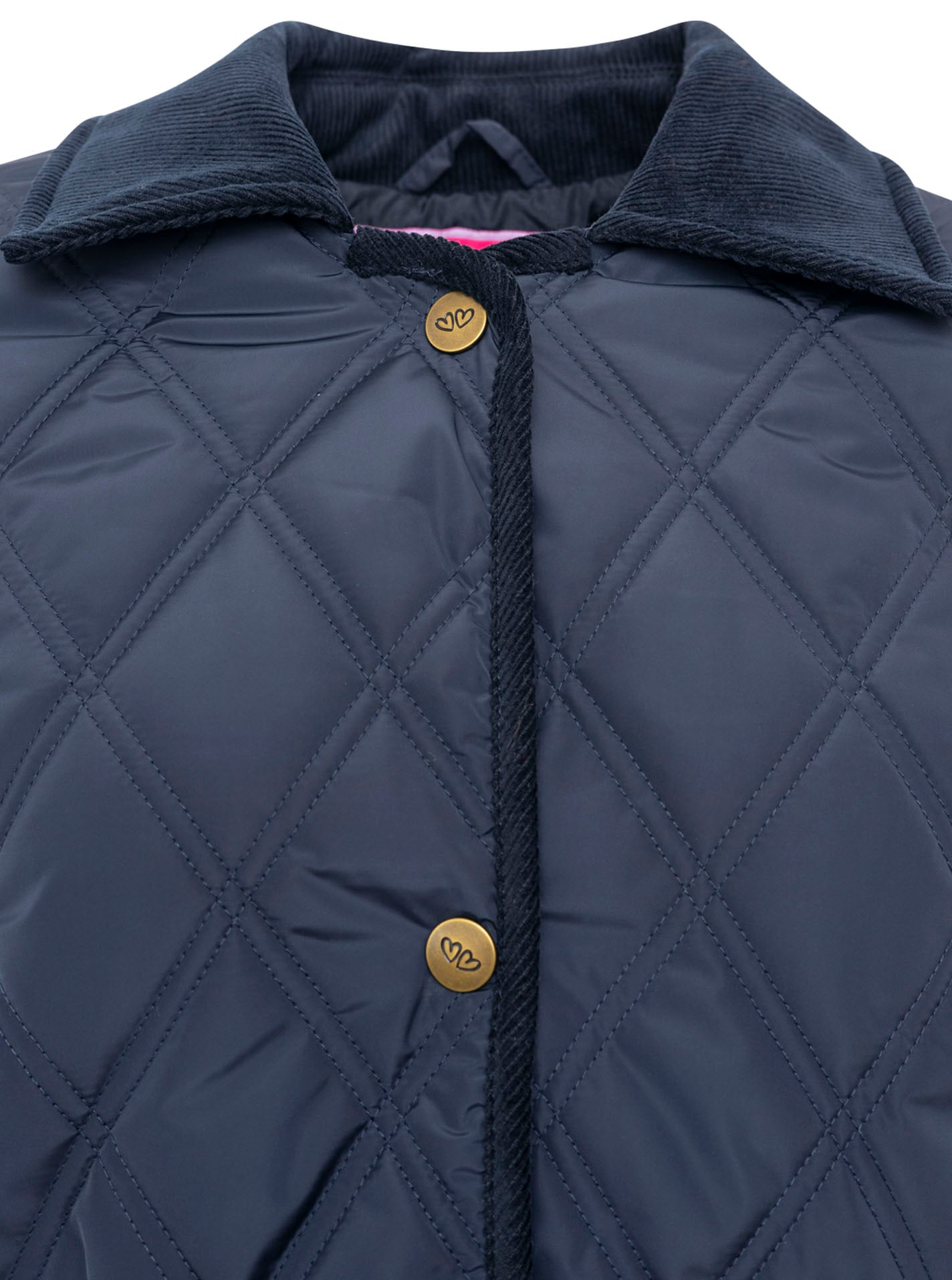 Zwillingsherz Steppjacke »"Classic"« Kordkragen, Knopfleiste und Taschen