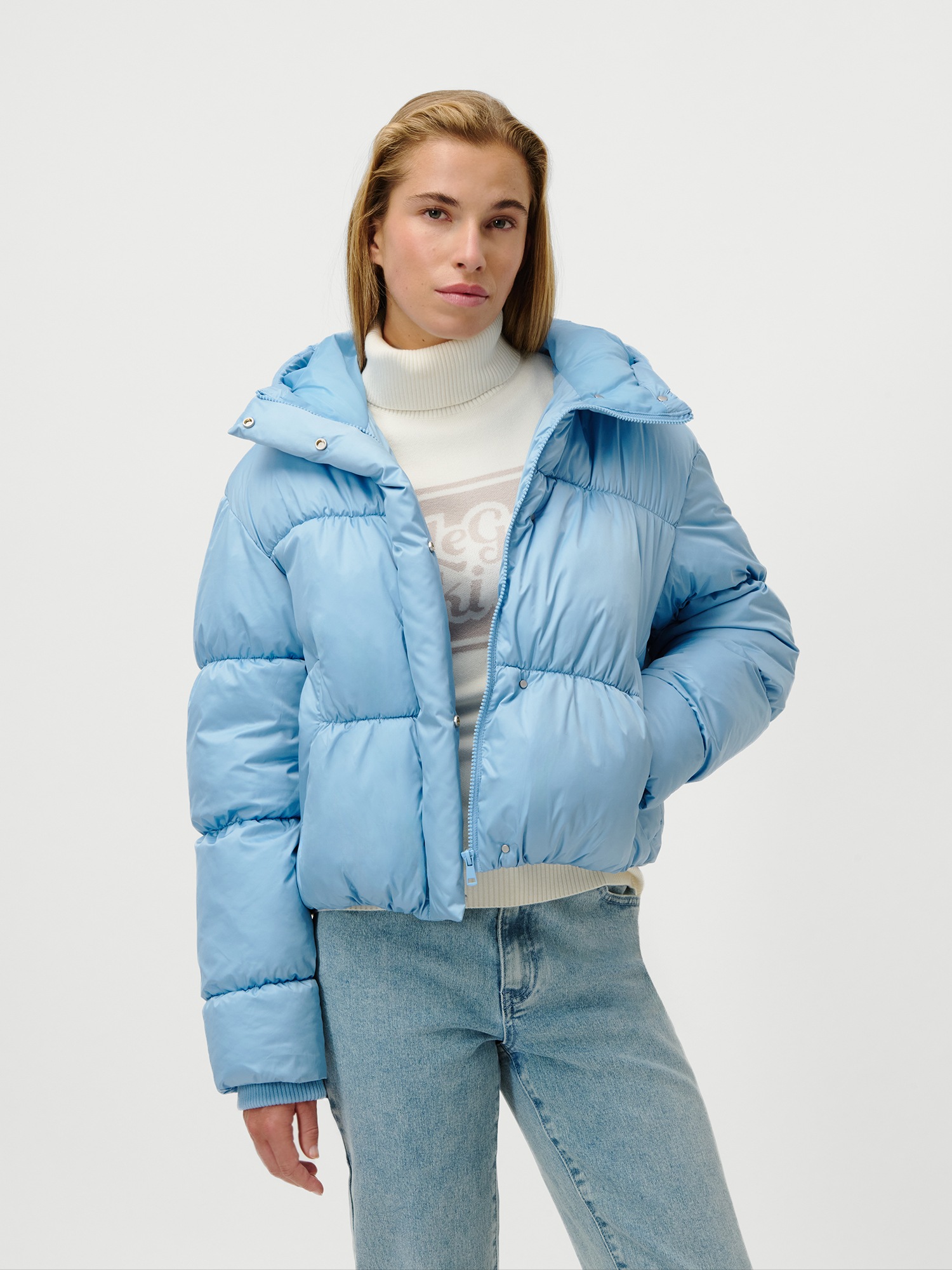 LeGer Steppjacke »Viveka, LeGer by Lena Gercke« mit Kapuze Cropped, mit Rucksack-Riemen innen, Winterjacke