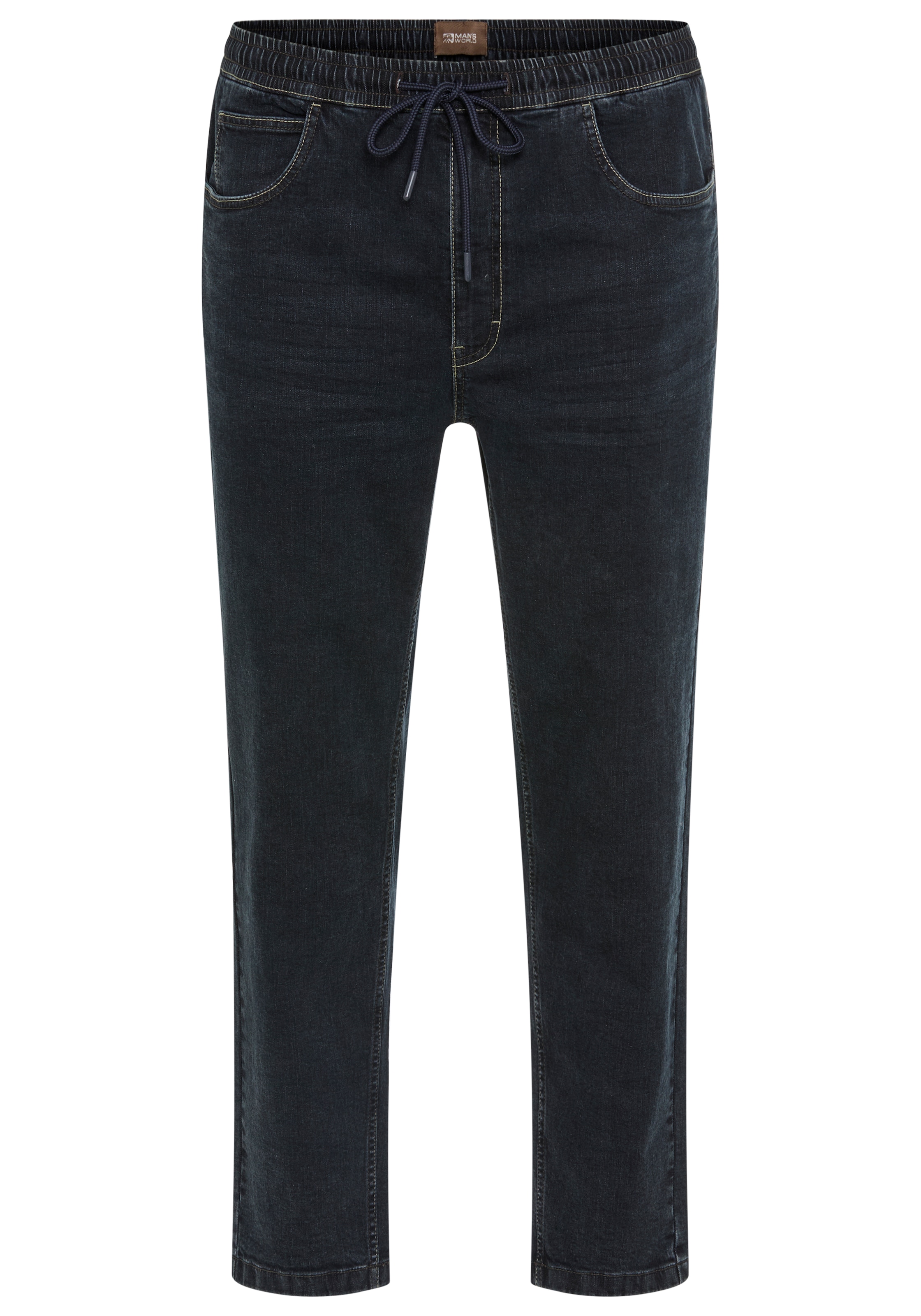 Man's World Plus Schlupfjeans »Große Größen« gerade geschnittenes Bein, Regular-Fit, mit Kordelzug